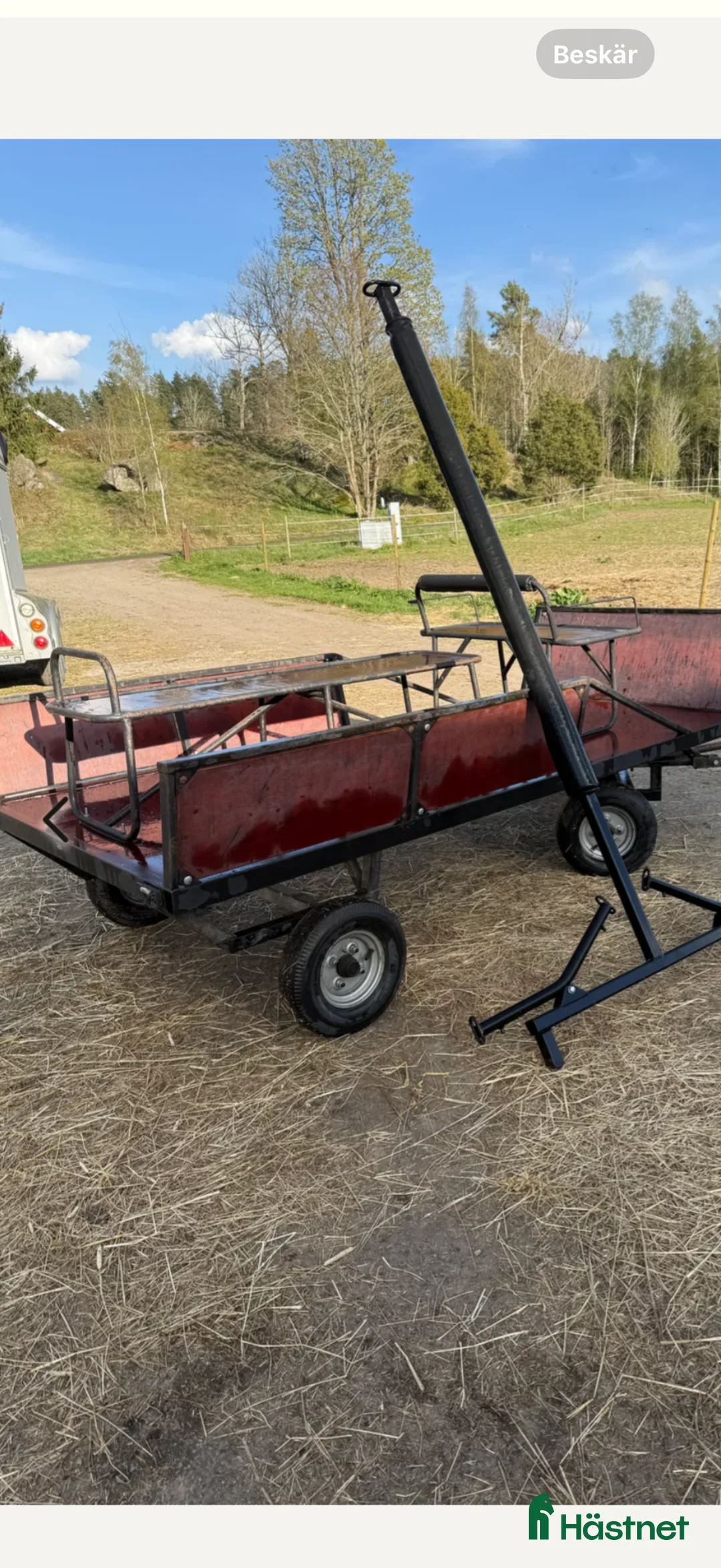 Körvagnar körning till salu: Flakvagn enbet / par shettisar - Annons 2