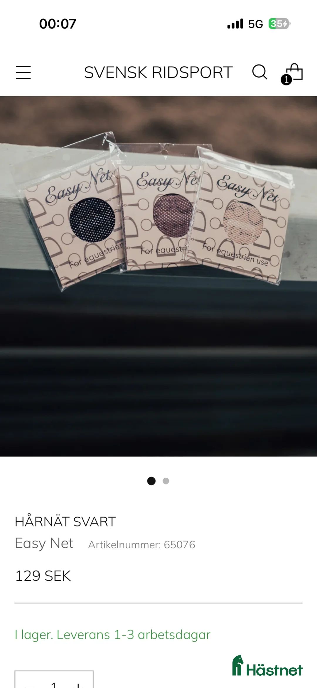 Övrig Ryttarutrustning ryttarutrustning till salu: Hårnät - Annons 2