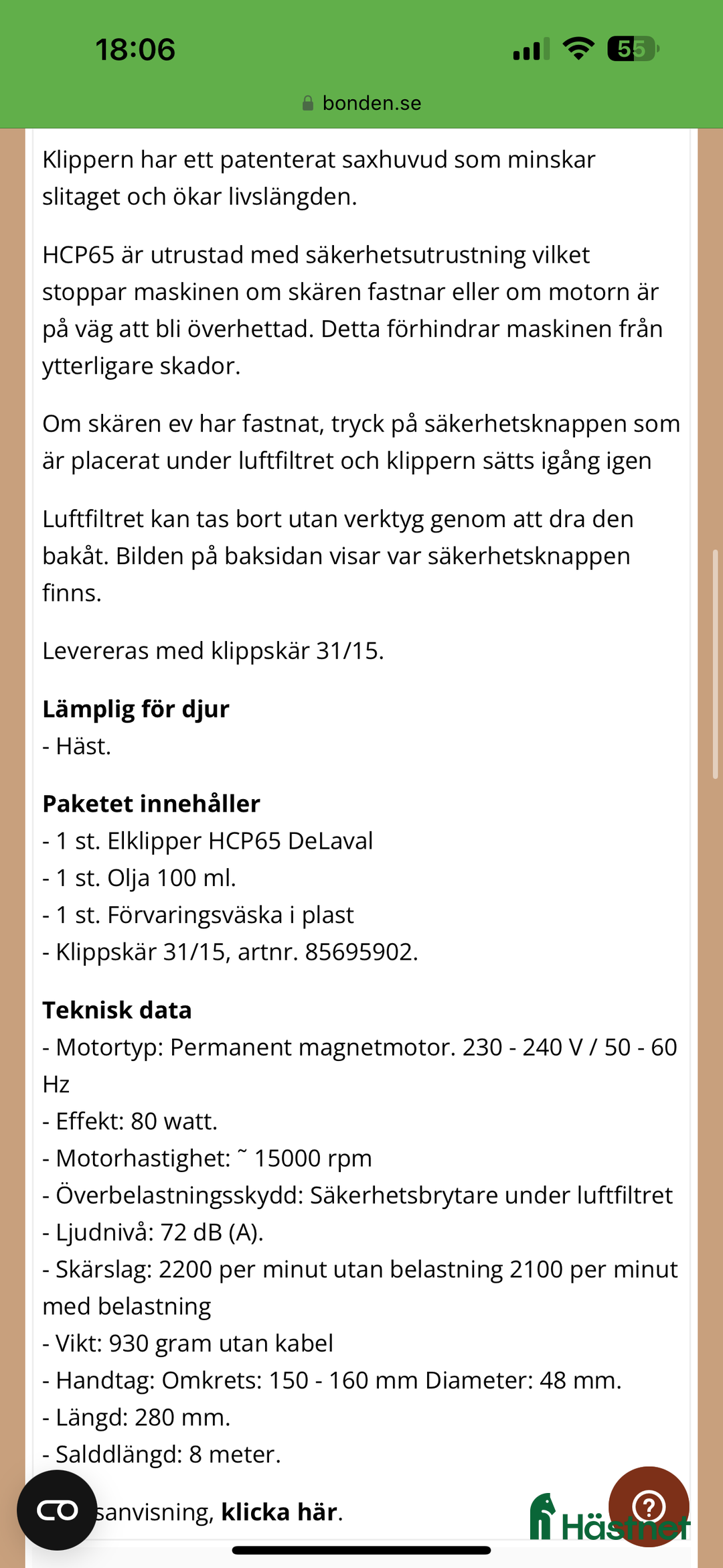 Övrig Hästutrustning hästutrustning till salu: DeLaval HCP65  i Motala - Annons 5
