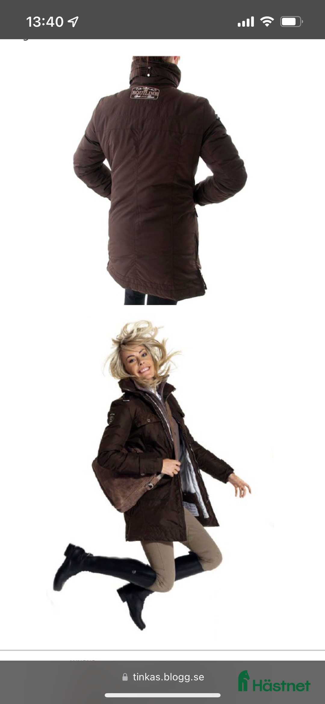 Jackor & Kavajer ryttarutrustning till salu: Equiline vinterjacka i Harplinge - Annons 4