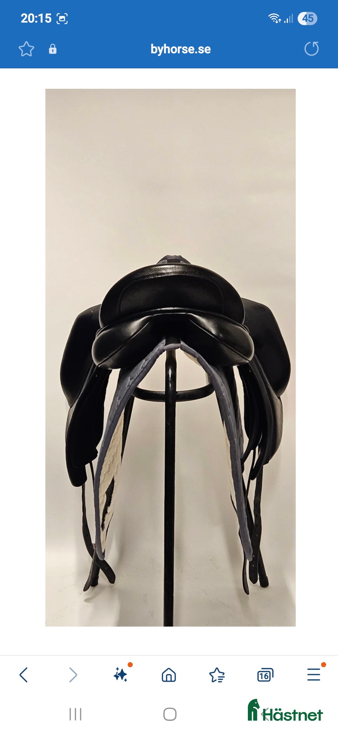 Sadlar hästutrustning till salu:  Dressyrsadel Paul Fielder  i Kungsängen - Annons 2