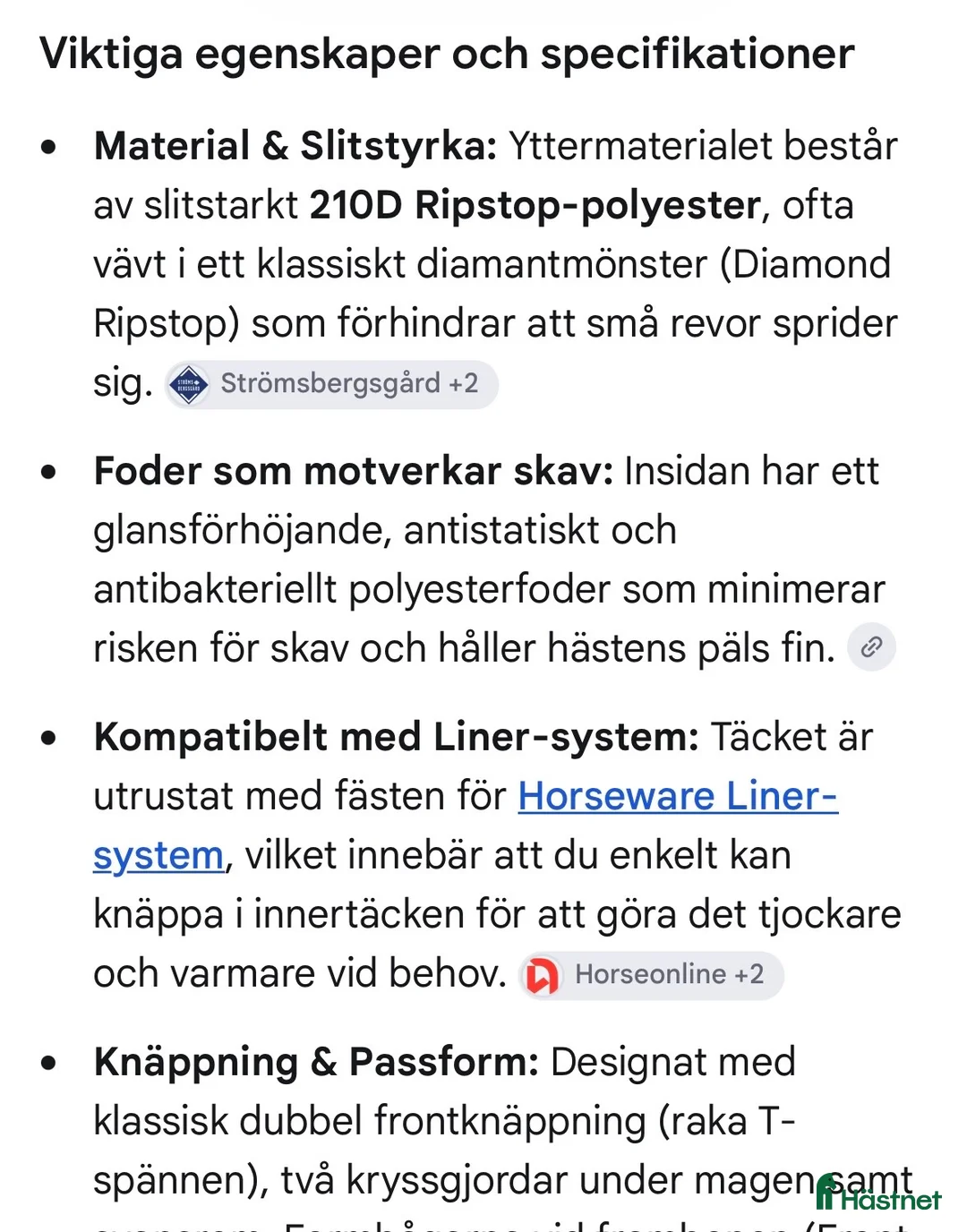 Täcken hästutrustning till salu: Amigo stalltäcke 200 gram 125 cm - Annons 9