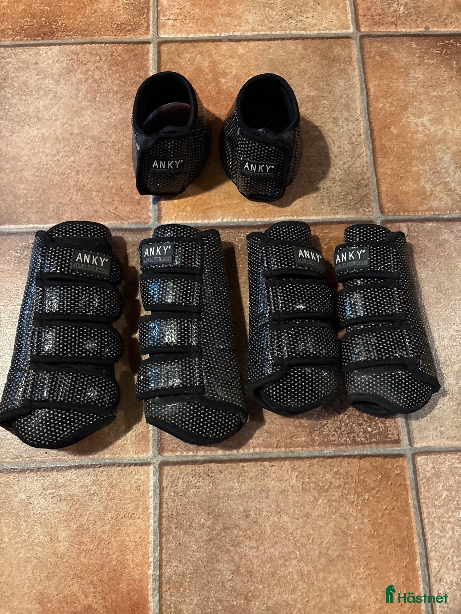 Benskydd hästutrustning Häftiga benskydd med boots från Anky - shiny black - Annons 1