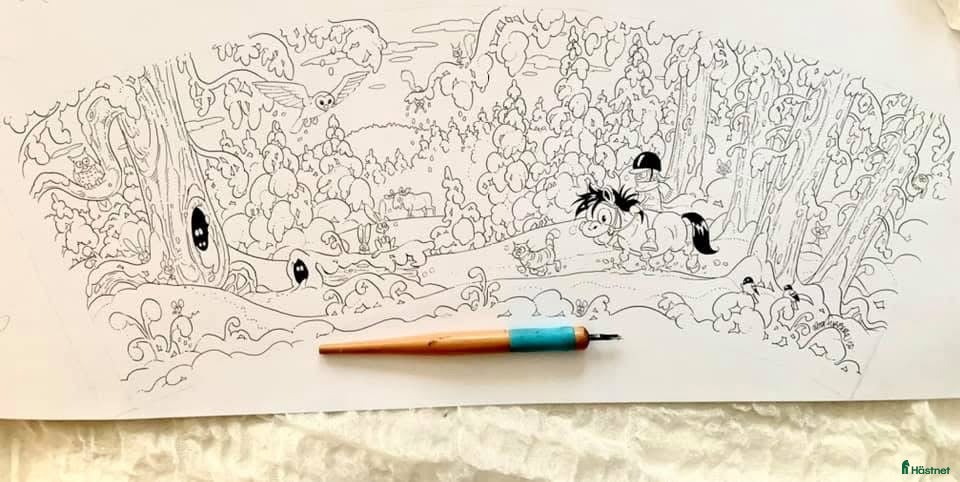 Hästinspirerad heminredning övrig utrustning till salu: Mulle originalteckning av Lena Furberg - Annons 2