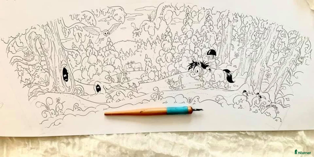 Hästinspirerad heminredning övrig utrustning till salu: Mulle originalteckning av Lena Furberg - Annons 1