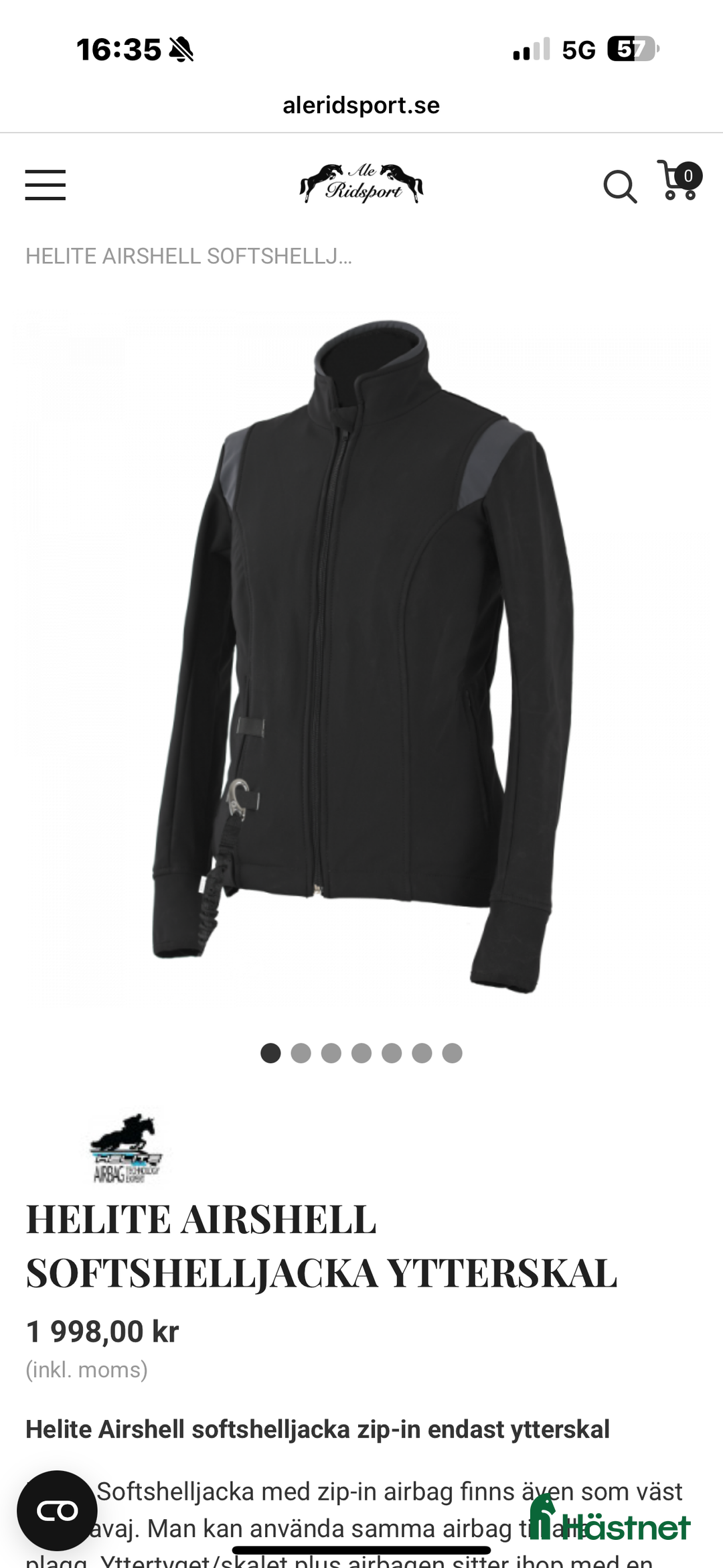 Säkerhetsvästar ryttarutrustning till salu: Helite Airbag  i Rånäs - Annons 1