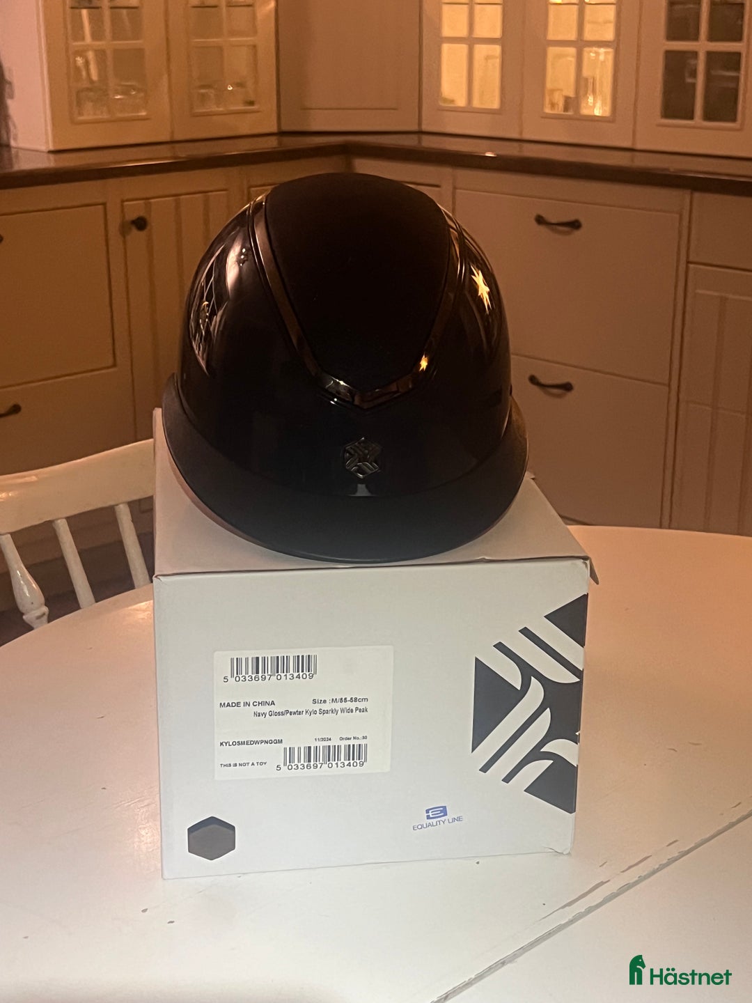 Hjälmar ryttarutrustning till salu: Charles Owen Navy Gloss Kylo Sparkley M/55-58cm i Sundborn - Annons 5