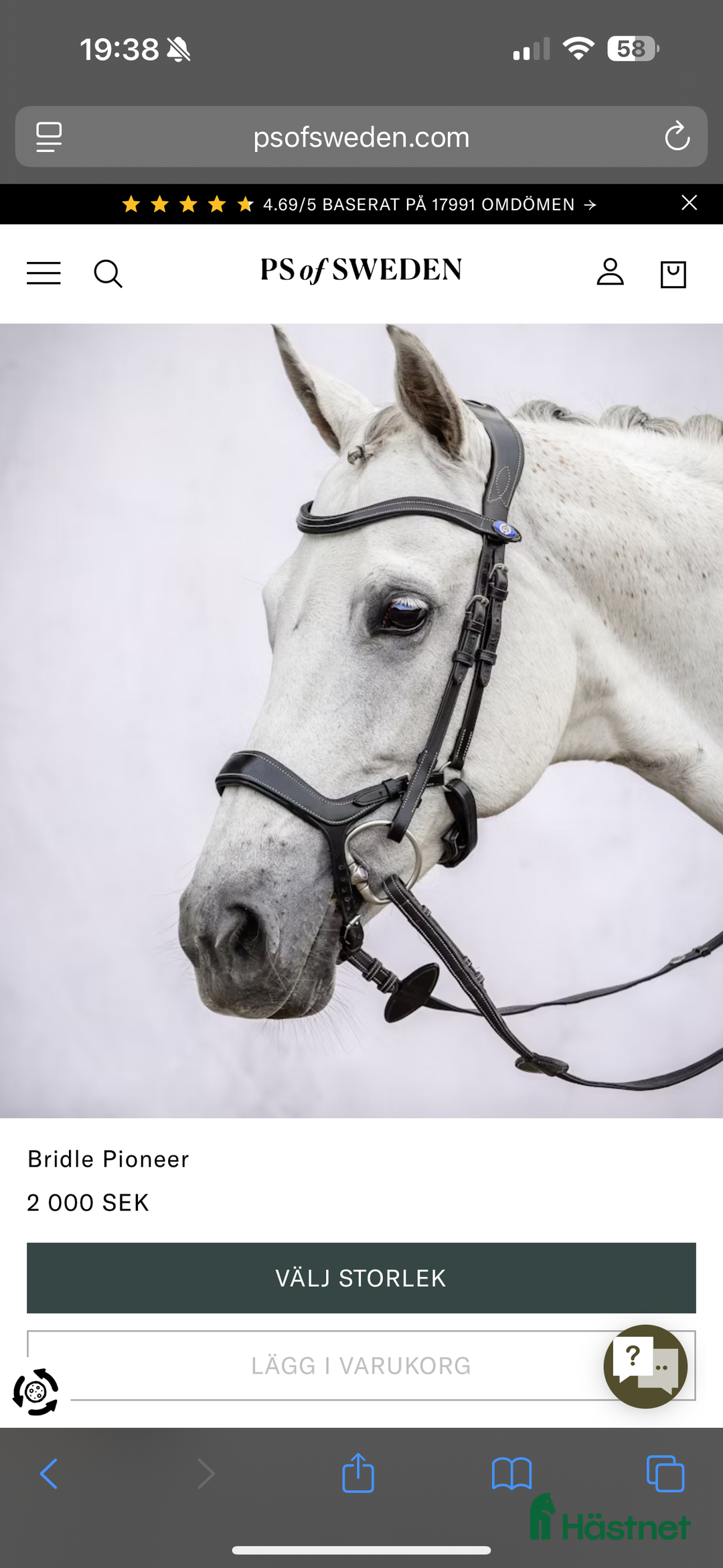 Träns hästutrustning till salu: PS OF SWEDEN pioneer full i Motala - Annons 4