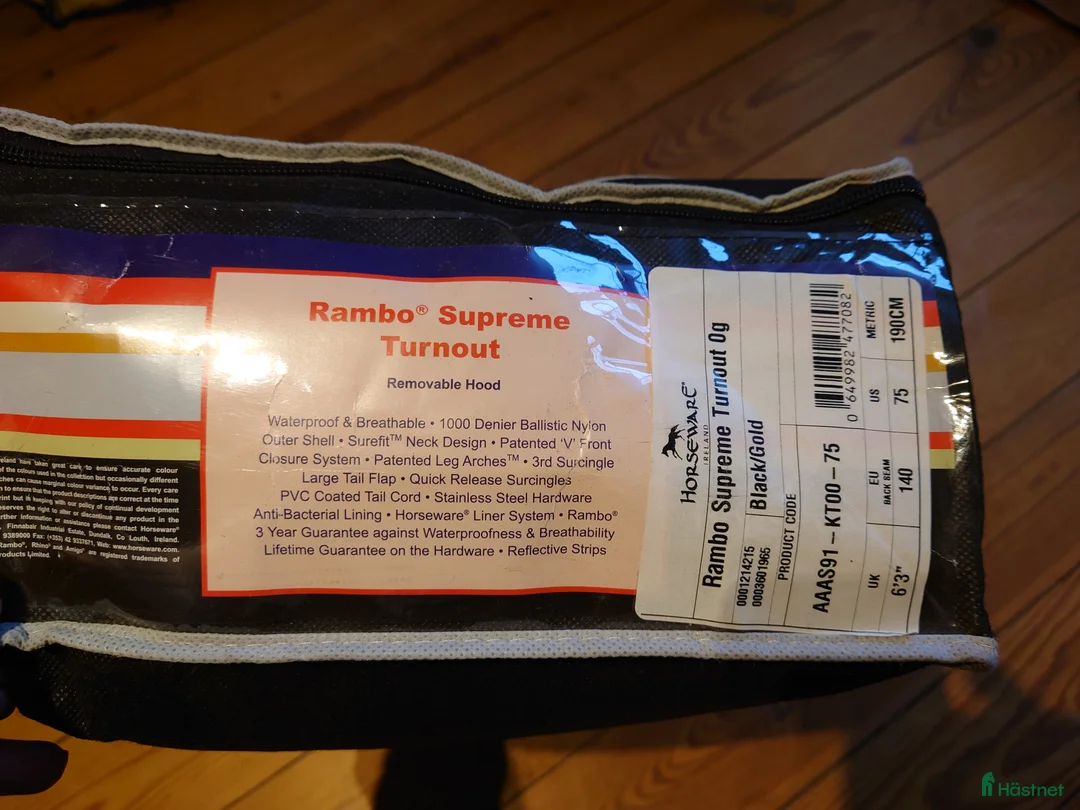 Täcken hästutrustning till salu: Horseware Rambo Supreme Turnout 0g inkl 200g liner - Annons 3