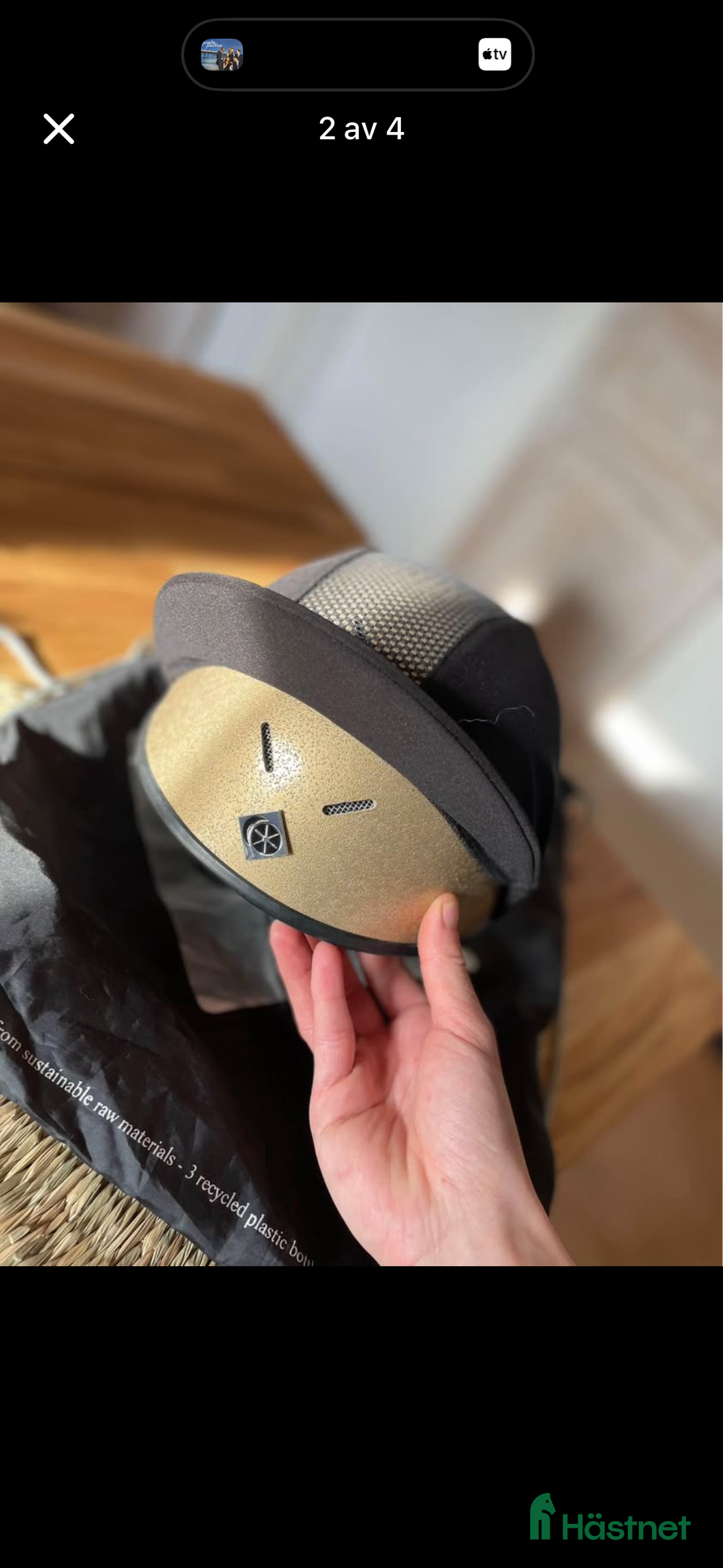 Hjälmar ryttarutrustning till salu: Fälttävlanshjälm Charles Owen i Väderstad - Annons 2