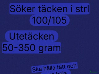 Täcken hästutrustning till salu: Täcken sökes i Borås - Annons 1