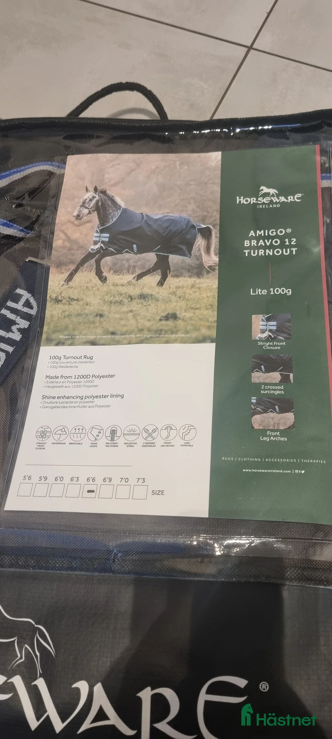 Täcken hästutrustning till salu: Helt nytt utetäcke Horseware 100g stl 145  - Annons 6