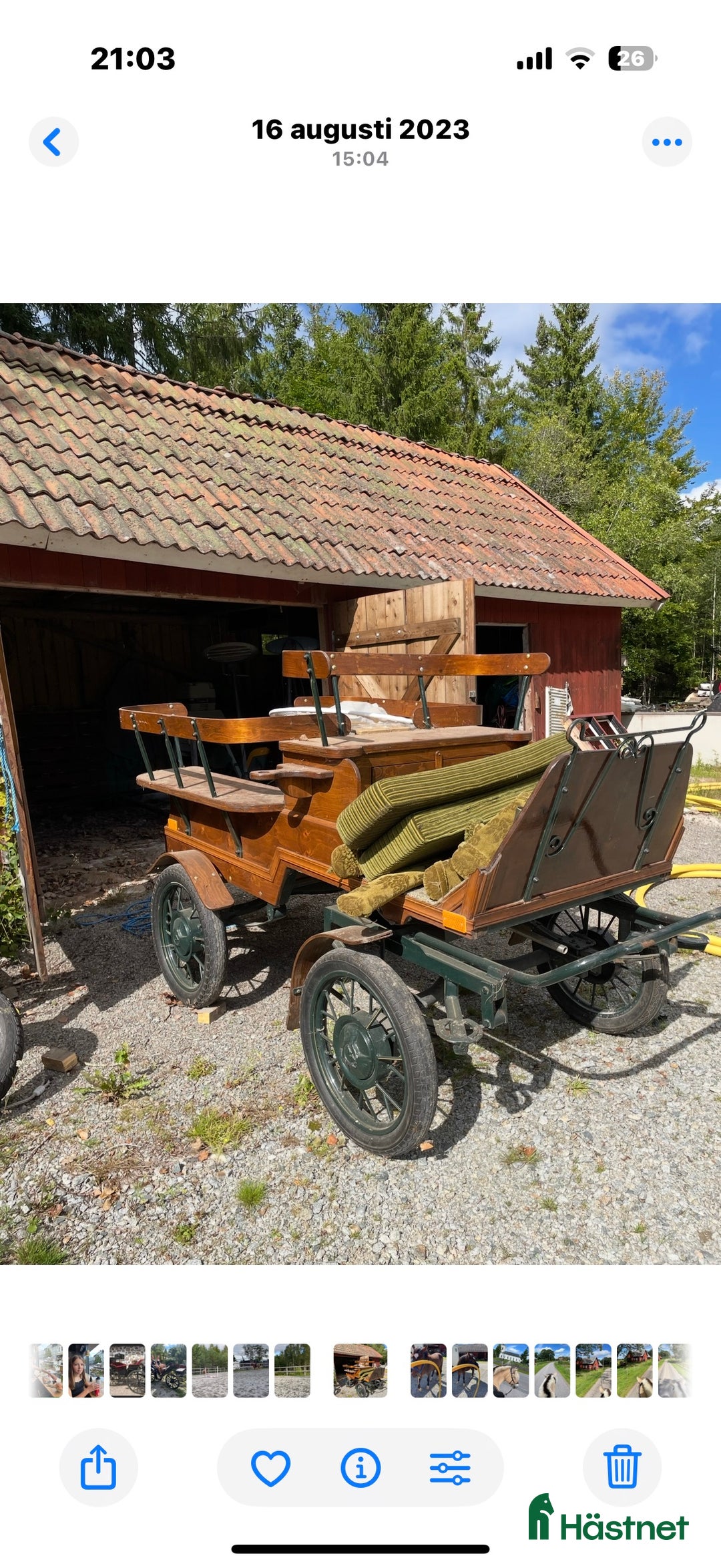 Körvagnar körning till salu: Fin bekväm vagn m många sittplatser, enbet & par i Kalvsvik - Annons 1