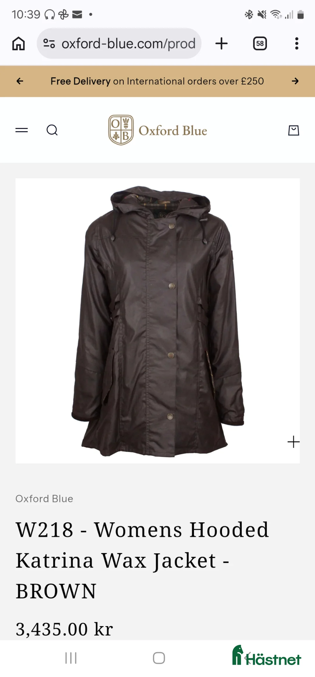 Jackor & Kavajer ryttarutrustning till salu: Oxford blue Katrina hooded XS brun - Annons 9