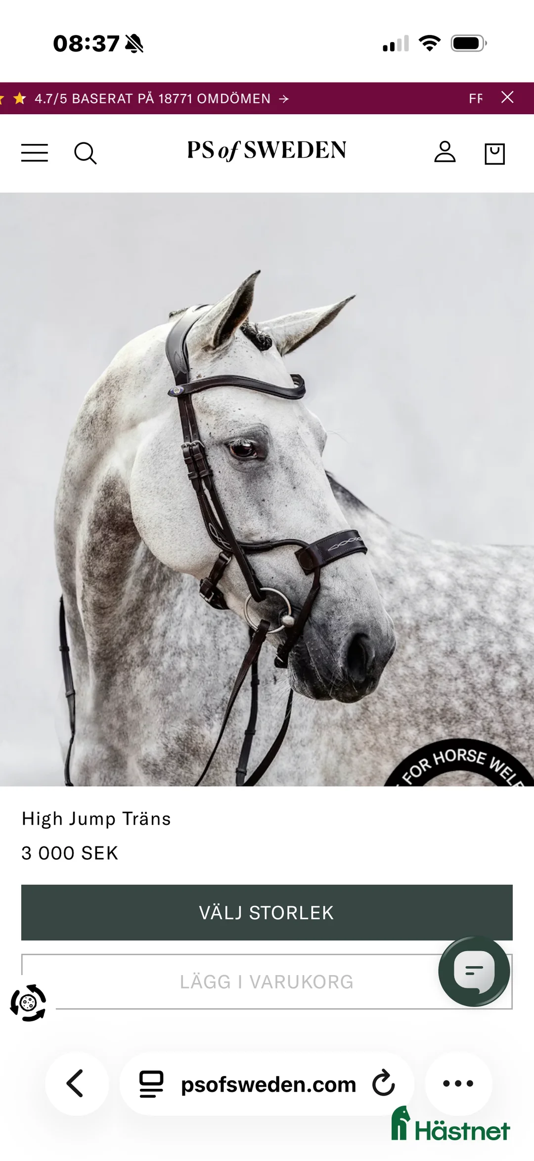 Träns hästutrustning till salu: Nosgrimma till PS high jump - Annons 3