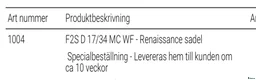 Sadlar hästutrustning till salu: Fin Renaissance sadel - Annons 5