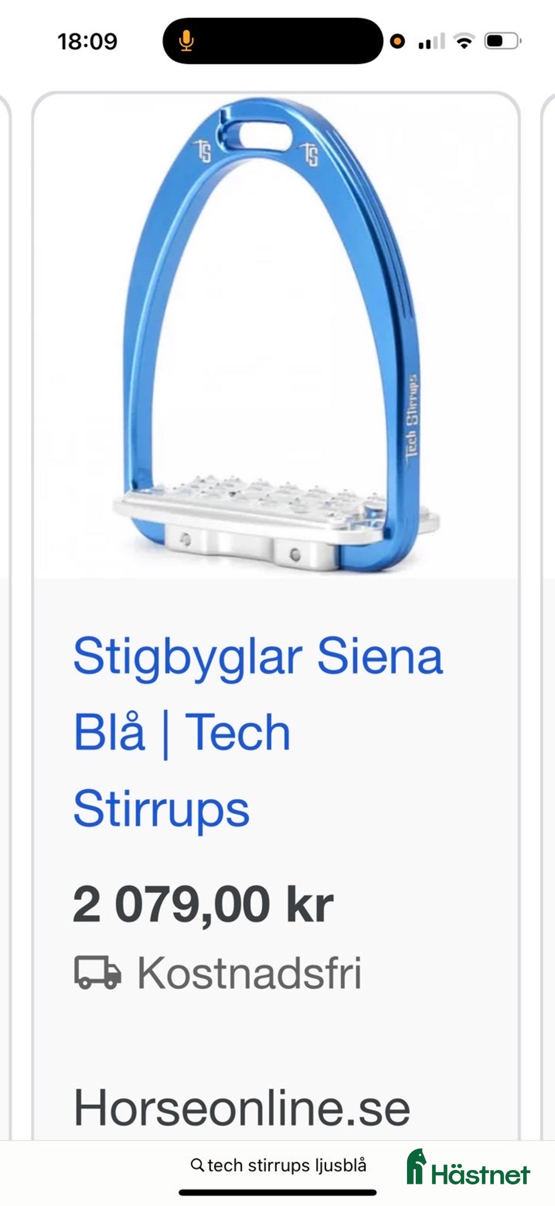Stigbyglar hästutrustning till salu: Blåa Tech Stirrups 💙 i Ekeby - Annons 2