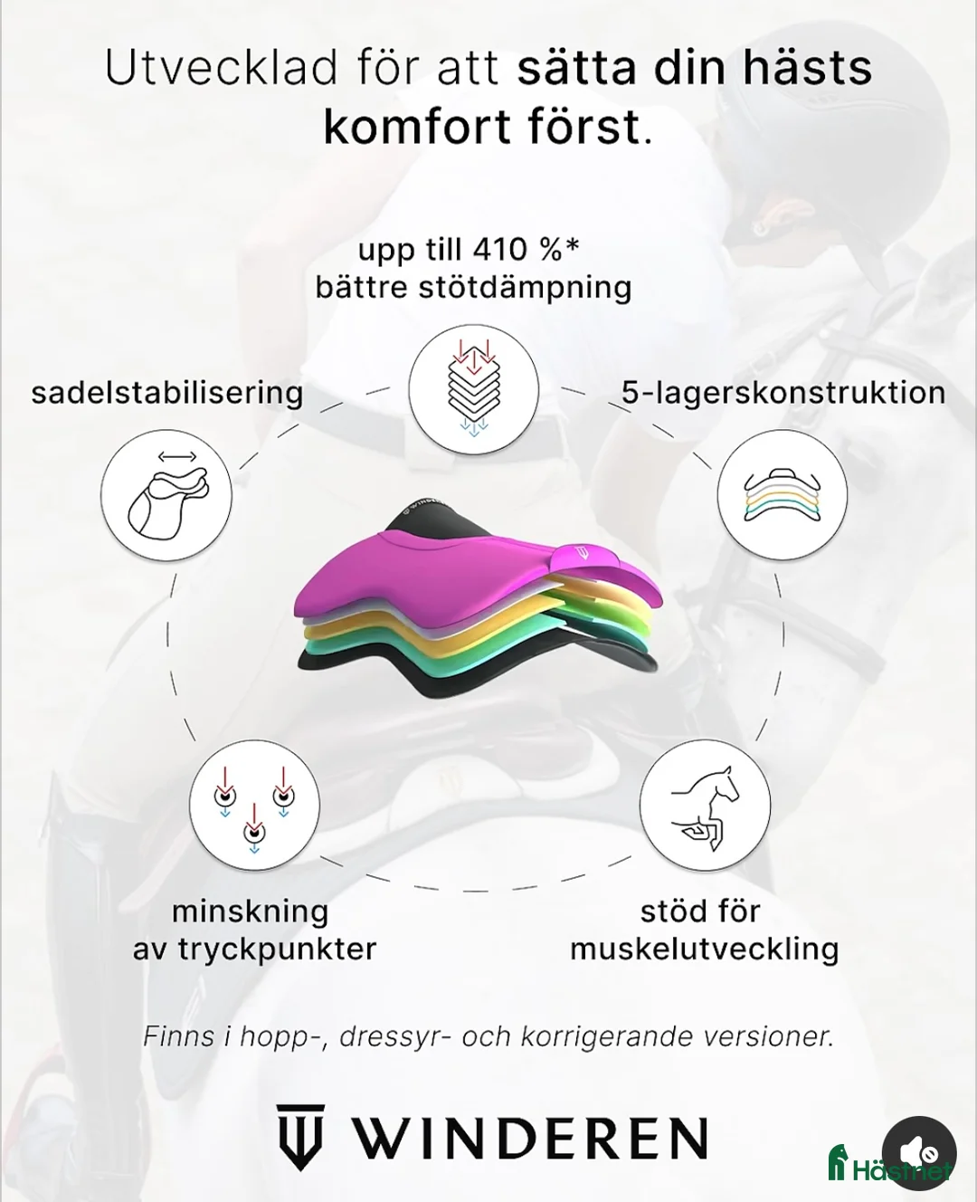 Sadeltillbehör hästutrustning till salu: Winderen Halfpad - Annons 5
