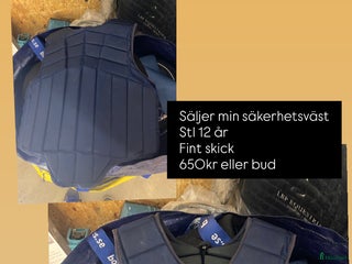Säkerhetsvästar ryttarutrustning till salu: Snygg Säkerhetsväst i Vetlanda - Annons 24
