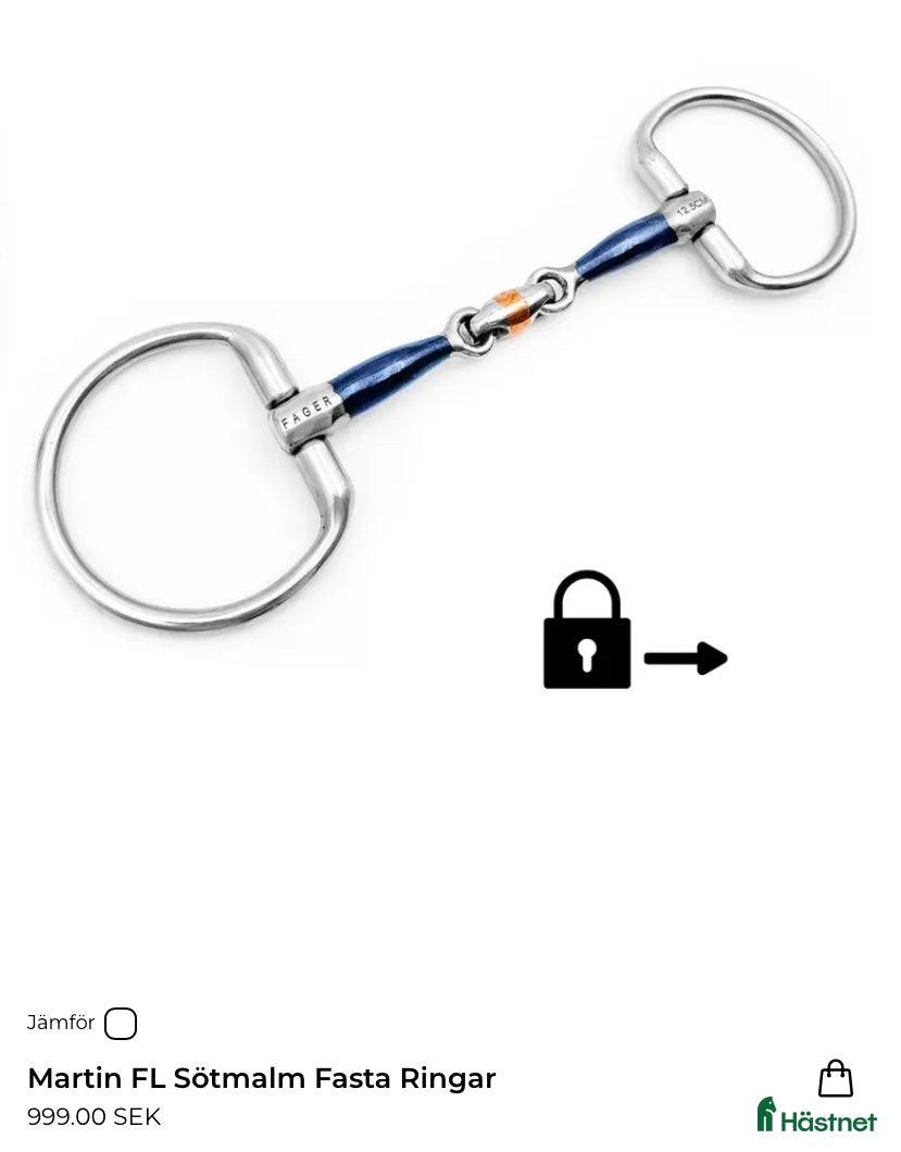 Bett hästutrustning Fager Martin fasta ringar i Arvika - Annons 3