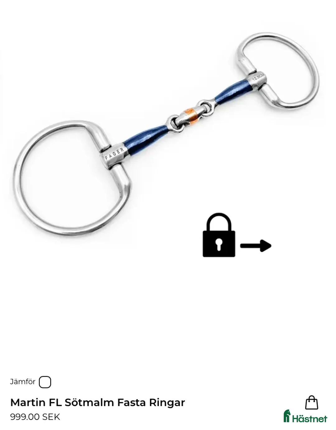 Bett hästutrustning till salu: Fager Martin fasta ringar i Arvika - Annons 1