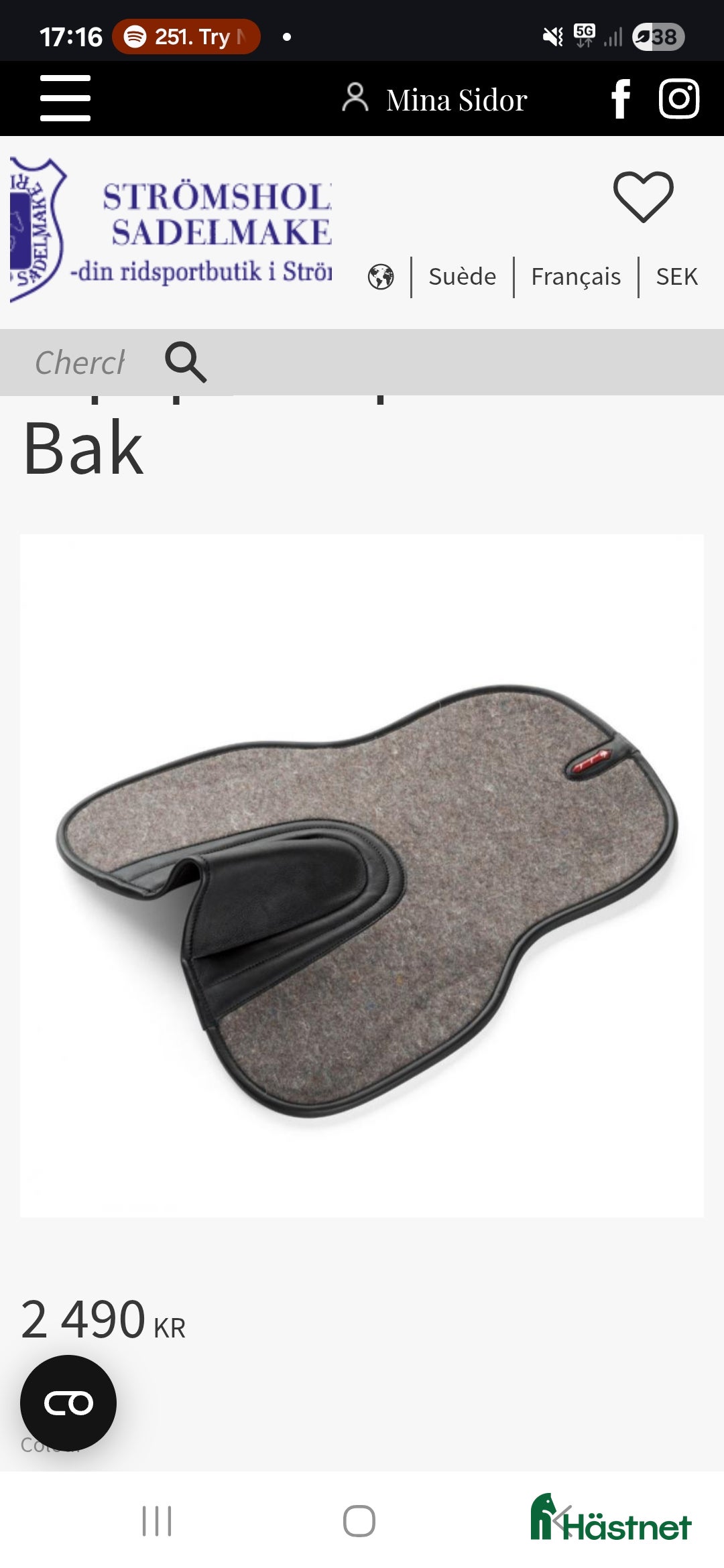 Sadeltillbehör hästutrustning till salu: Equipe filt pad i Rånäs - Annons 8