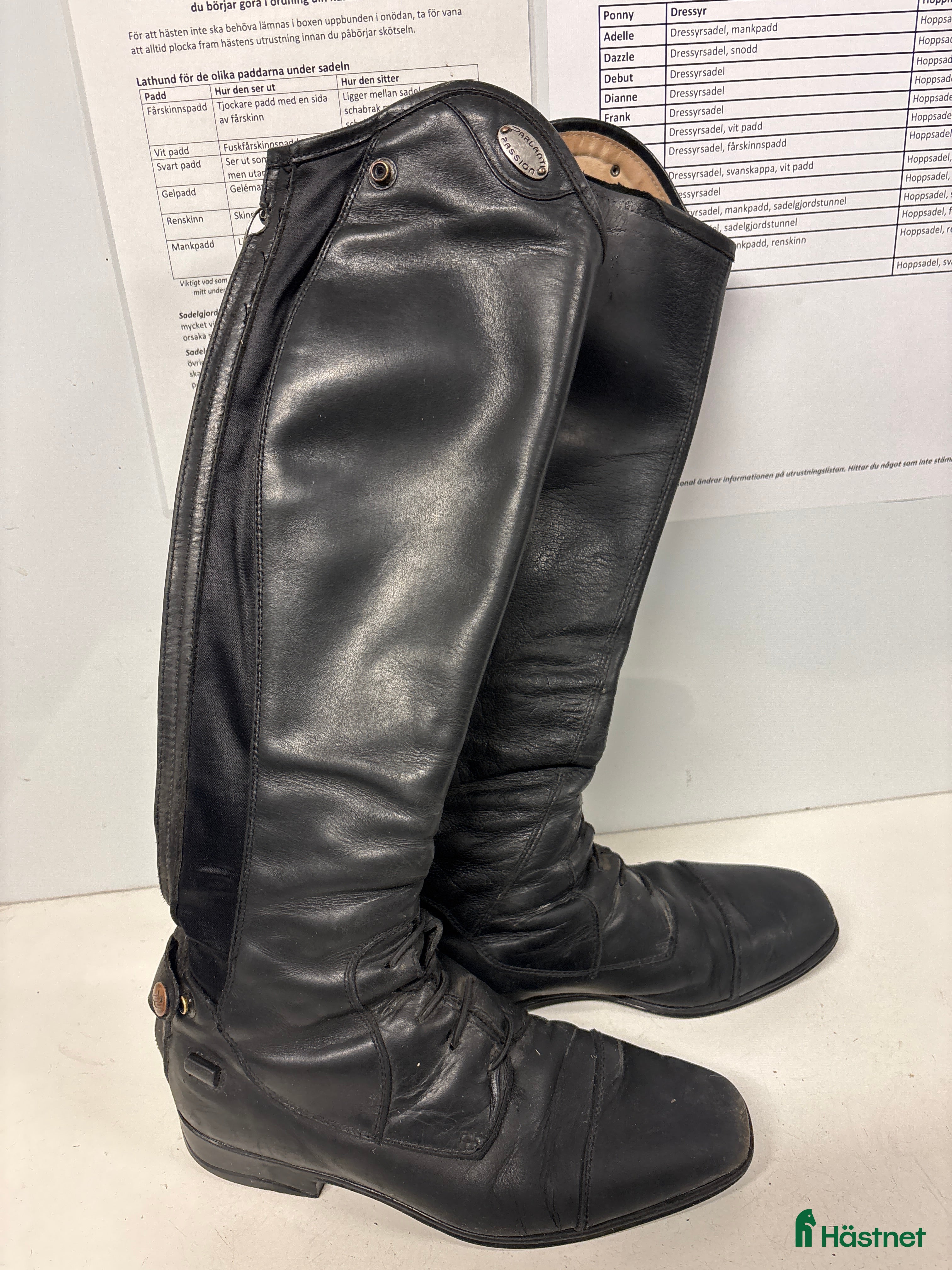 Ridstövlar ryttarutrustning till salu: Parlanti hopp med snörning i Rosersberg - Annons 1