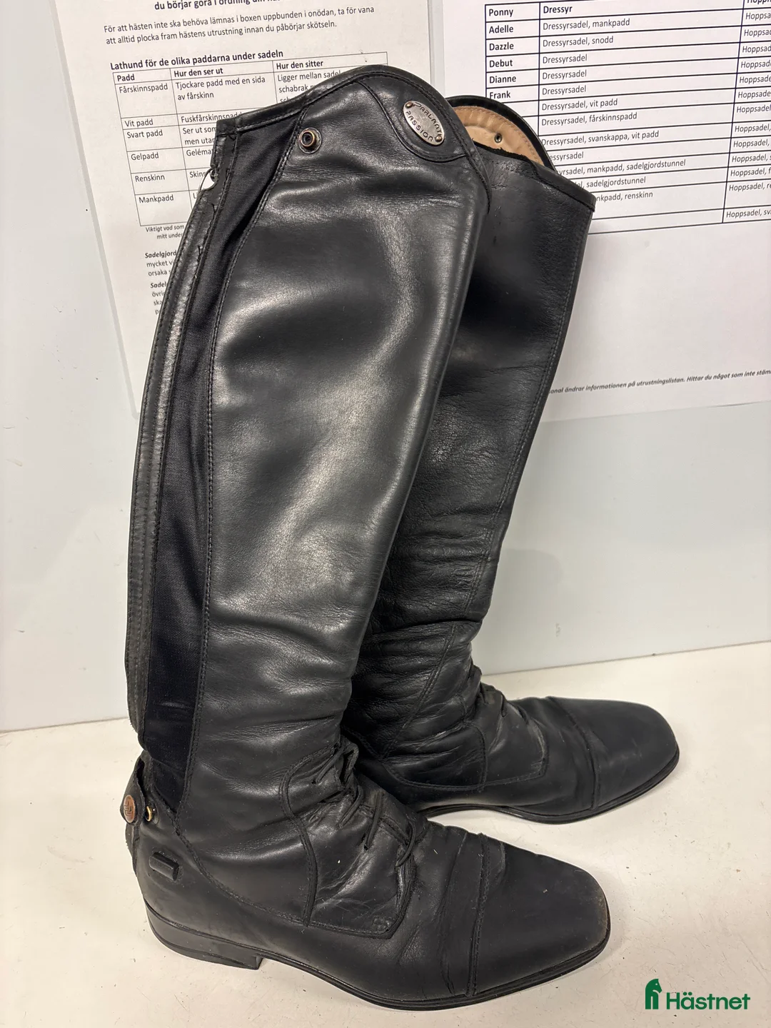 Ridstövlar ryttarutrustning till salu: Parlanti hopp med snörning i Rosersberg - Annons 1