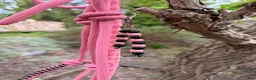 Träns hästutrustning till salu: Rosa repgrimma med tyglar och halsring - Annons 3