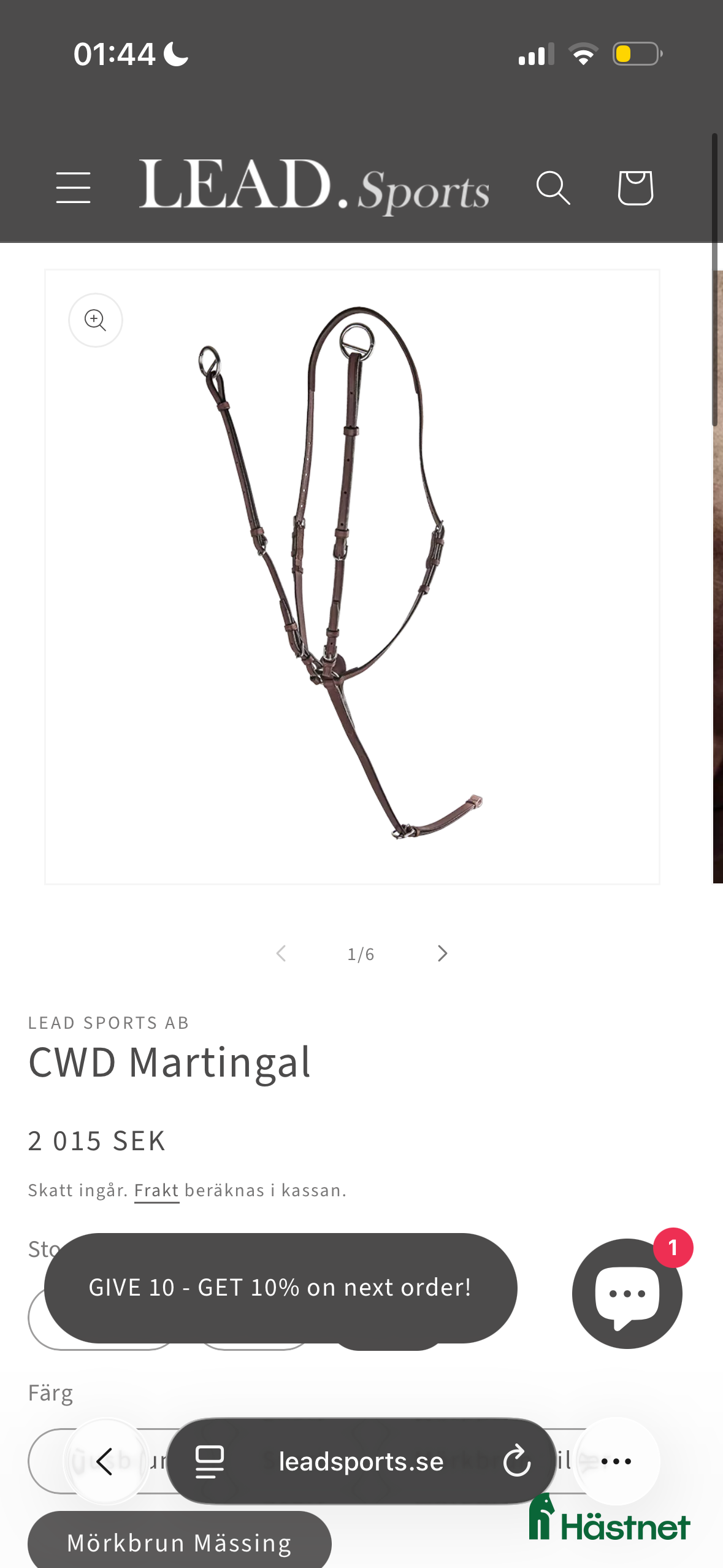 Träns hästutrustning till salu: cwd martingal i Tierp - Annons 11