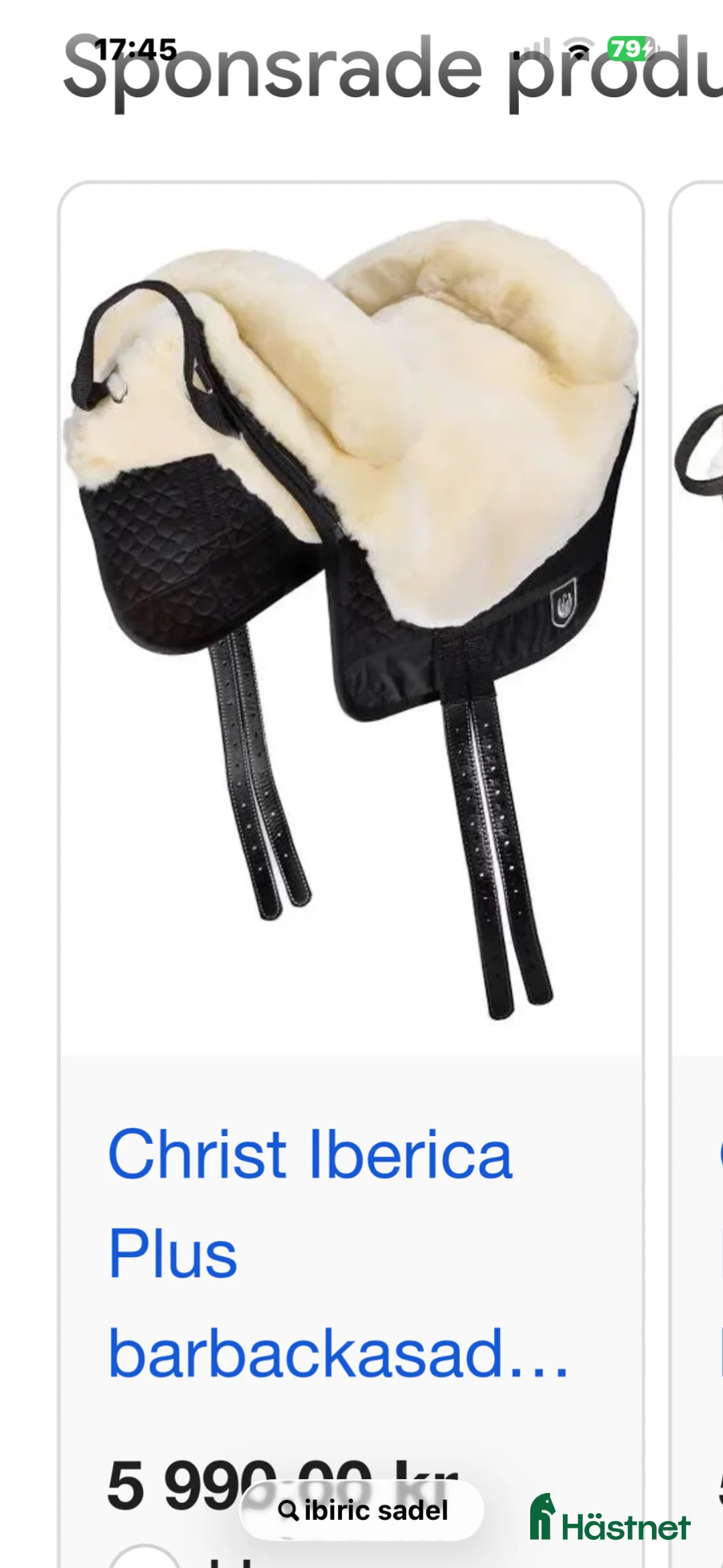 Sadlar hästutrustning till salu: Iberica barbackasadel - Annons 2