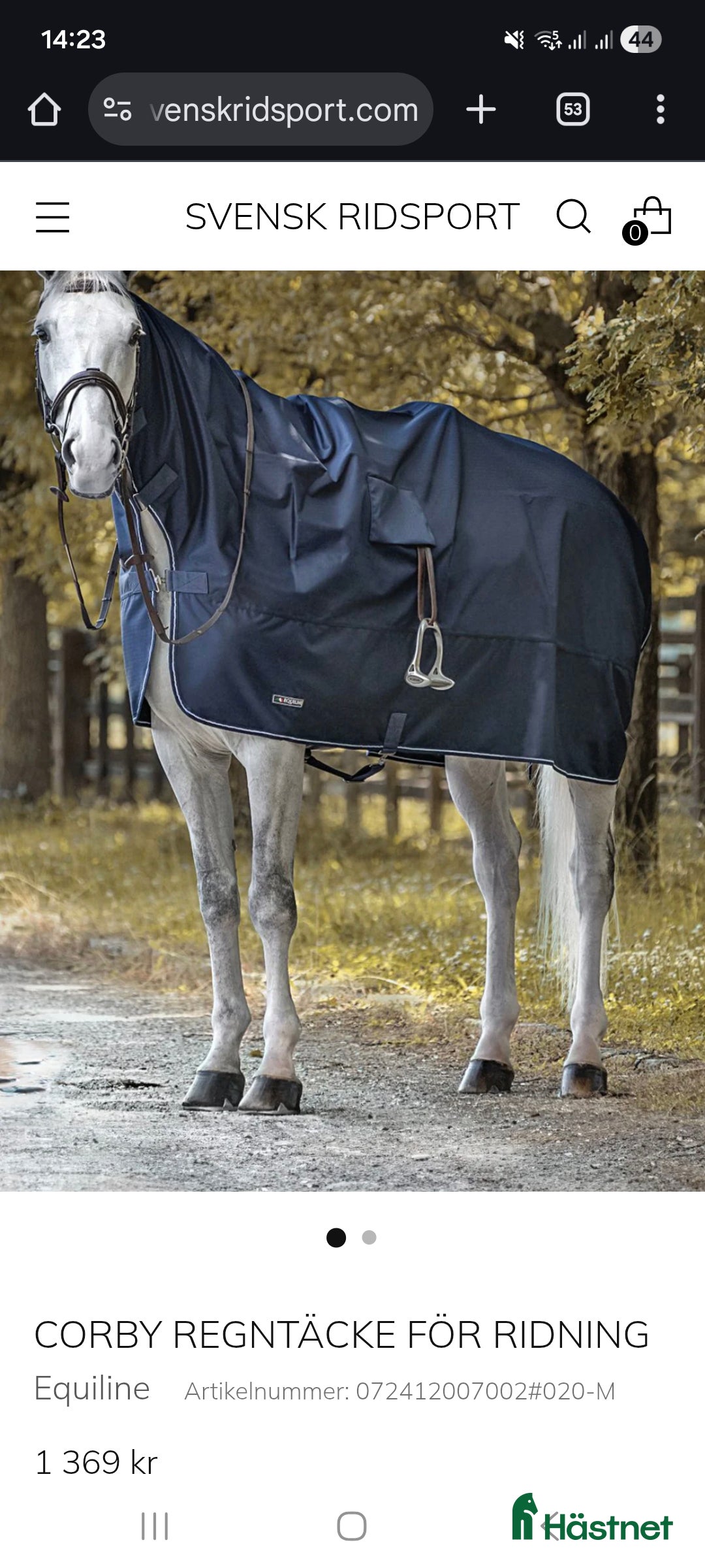 Täcken hästutrustning till salu: Ridregntäcke Equiline i Hägersten - Annons 1