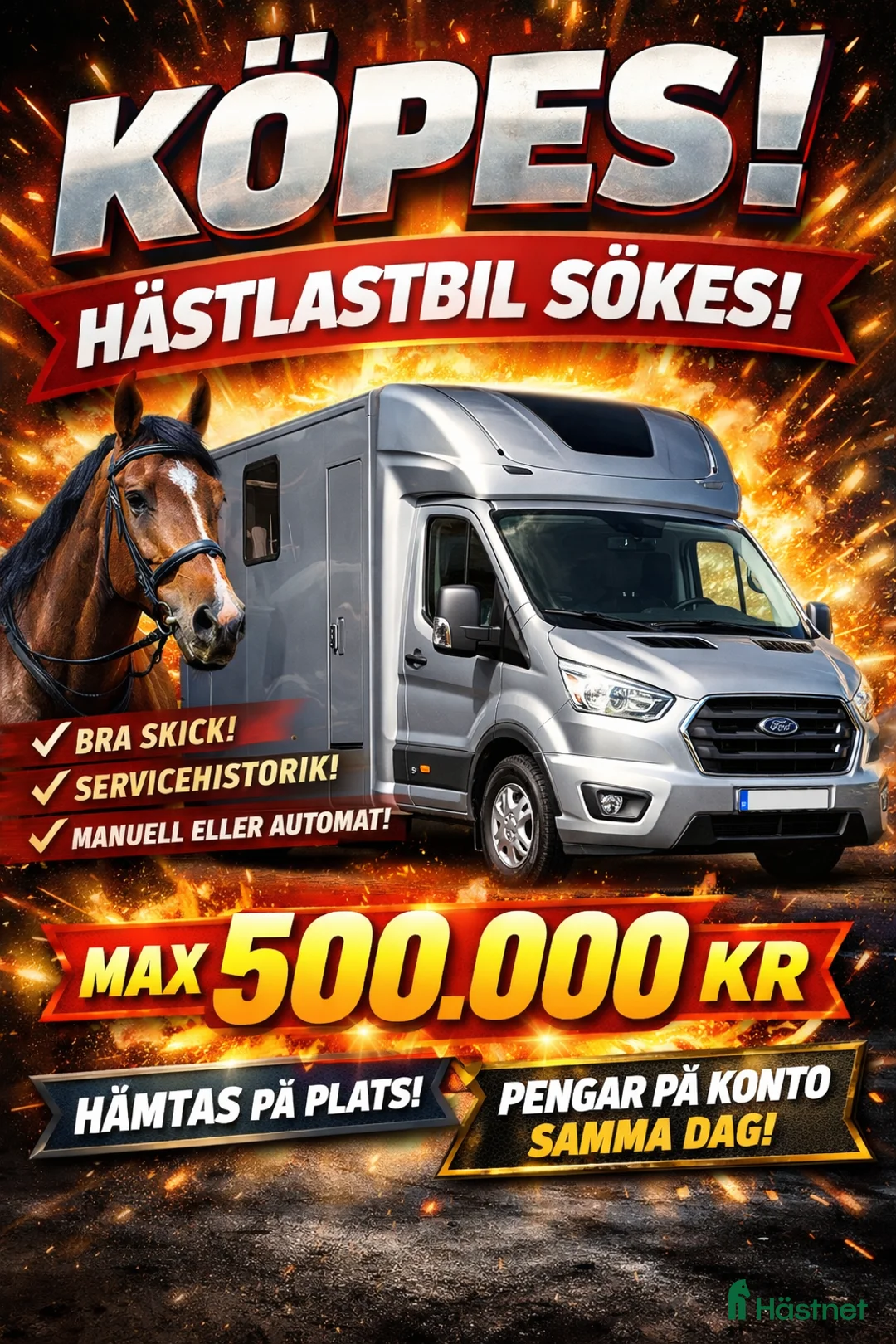 Hästlastbilar  fordon & transport till salu: SE HIT!! i Sigtuna - Annons 1