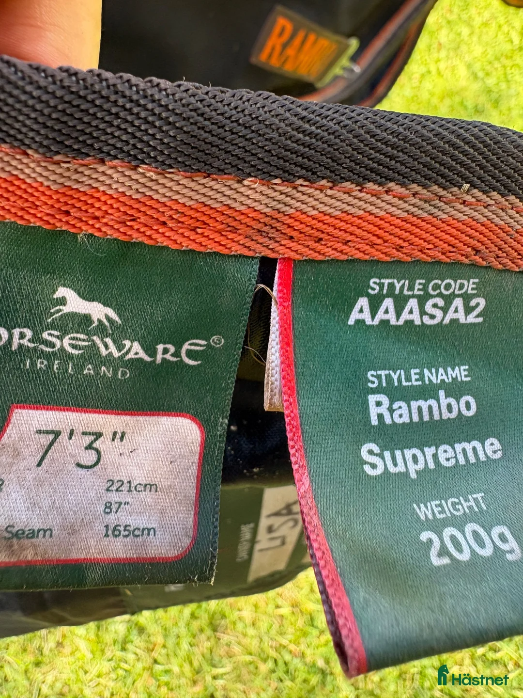 Täcken hästutrustning till salu: Horseware Rambo Supreme 200 g 165 - Annons 2