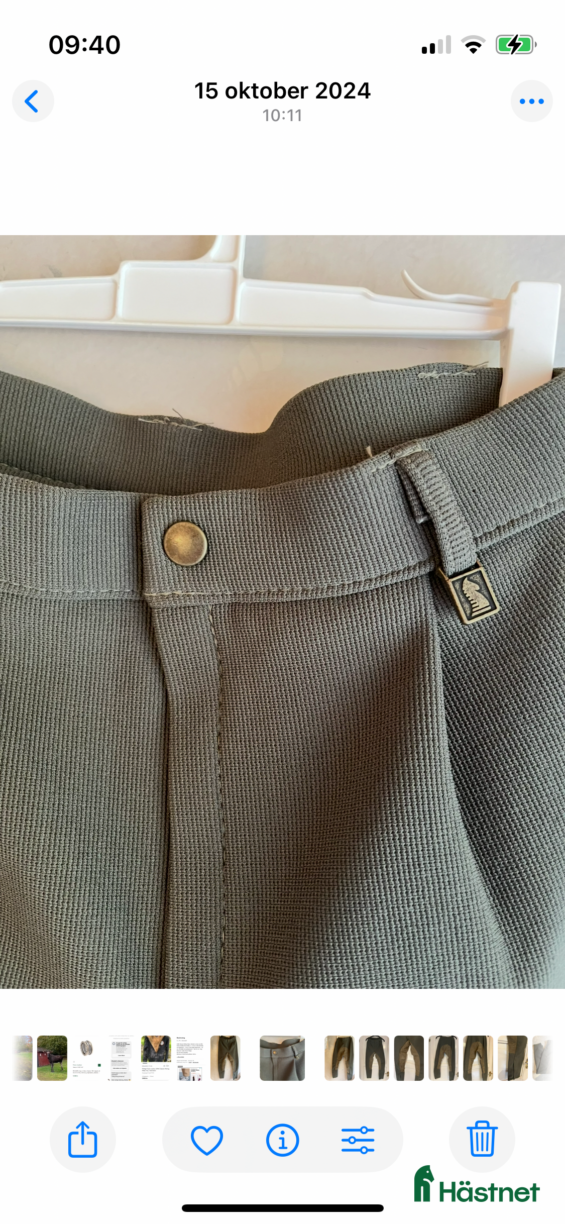 Ridbyxor ryttarutrustning till salu:  Ridbyxor Nya / Oanvända. St: ~ 38 ( se mått ). i Hallaryd - Annons 13