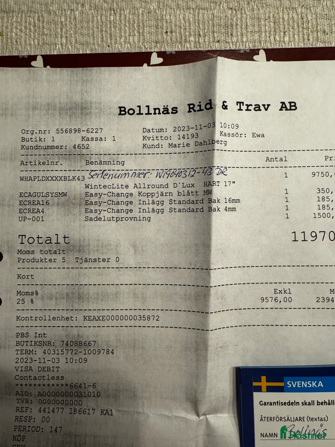 Sadlar hästutrustning till salu: Fin dressyrsadel i Bollnäs - Annons 5