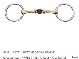 Bett hästutrustning till salu: Sprenger Wh ultra soft i Vadstena - Annons 2