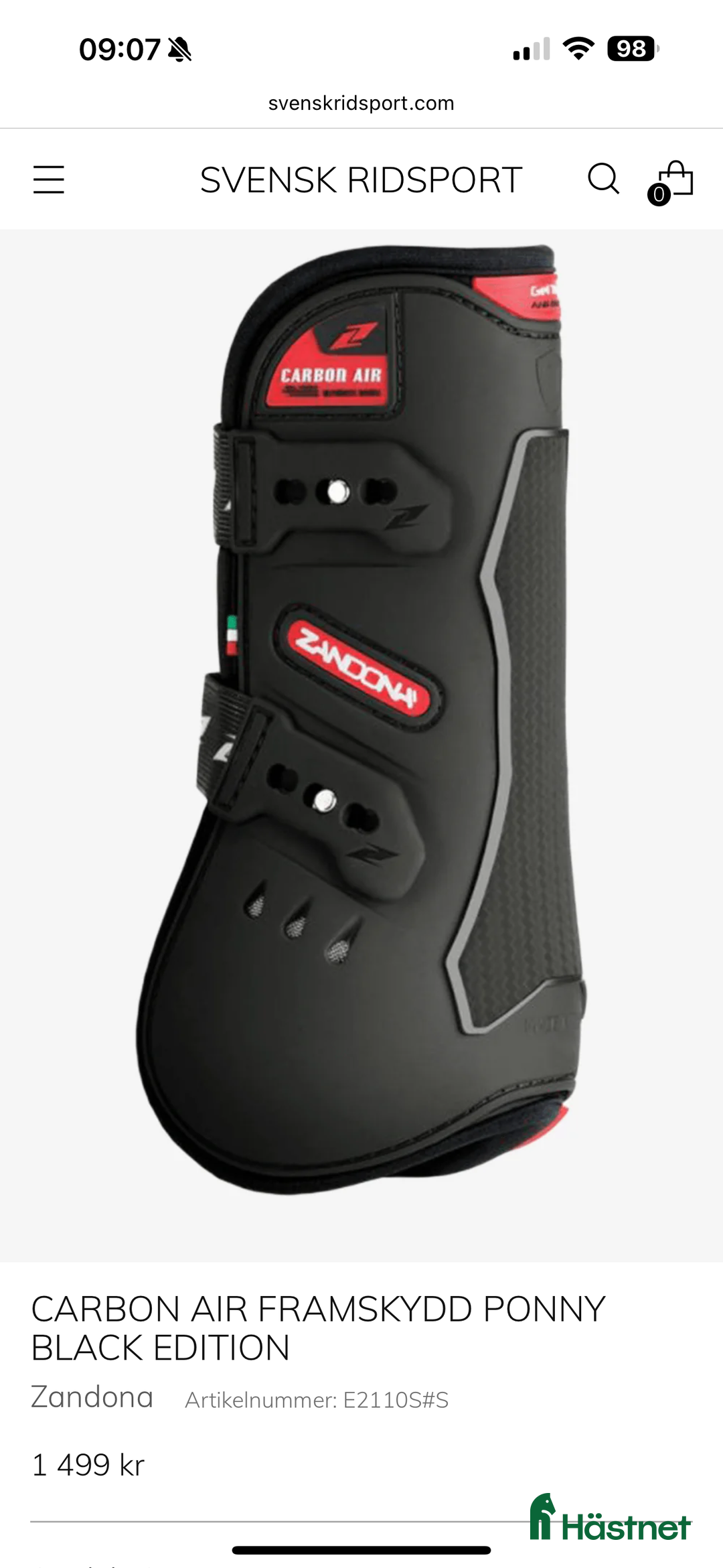 Benskydd hästutrustning till salu: Zandona fram och bakskydd storlek S i Motala - Annons 3