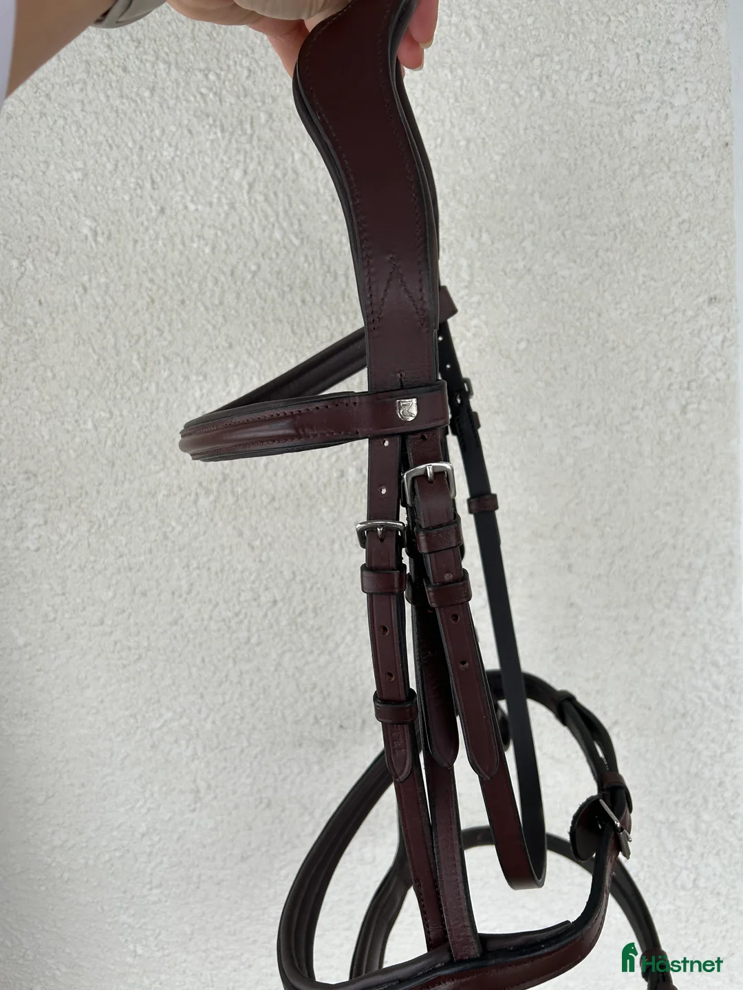 Träns hästutrustning till salu: Brunt träns med dubbelnosgrimma - Annons 2