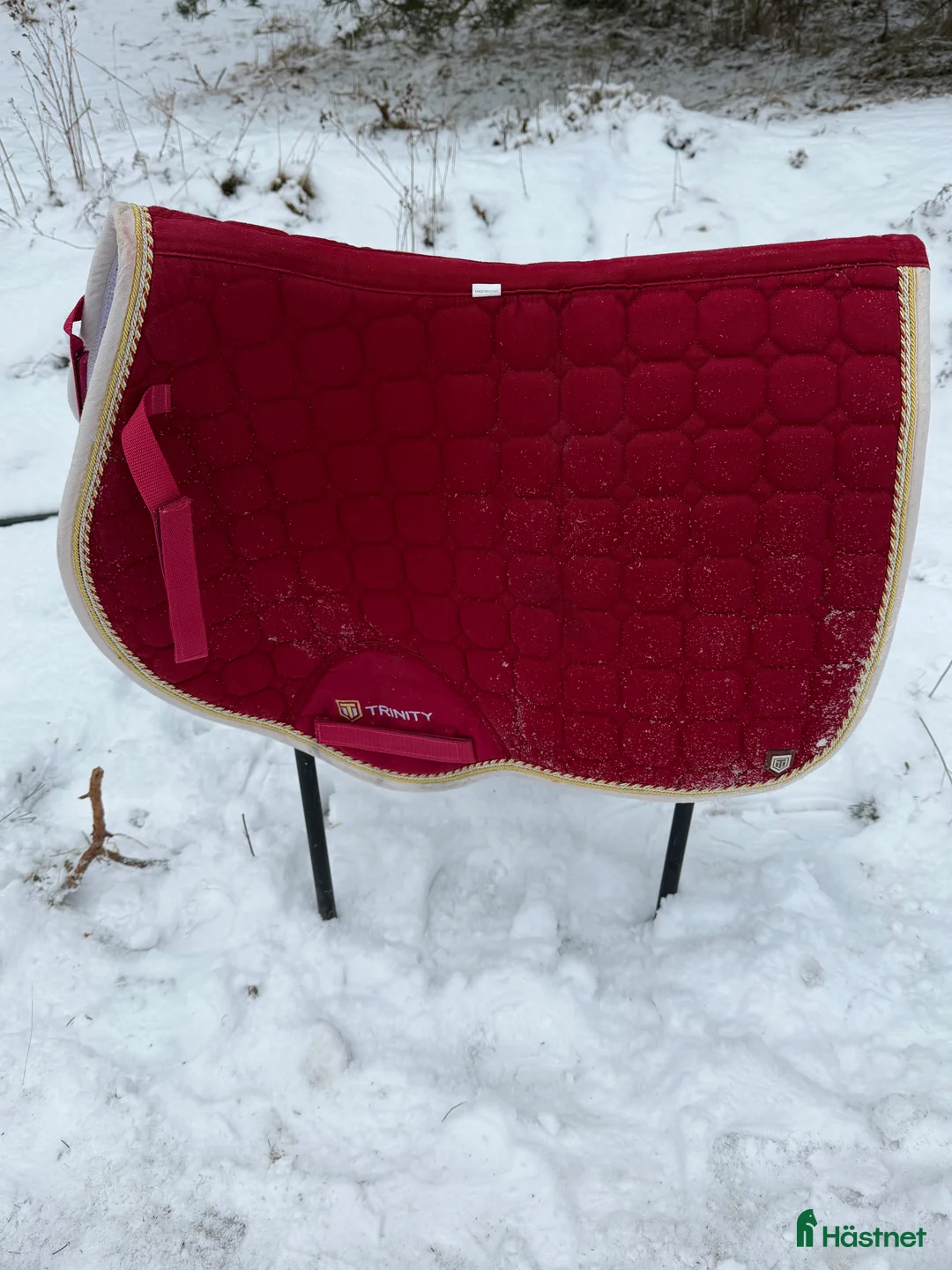 Övrig Hästutrustning hästutrustning till salu: Matchande rött set – schabrak & boots i Värmdö - Annons 1