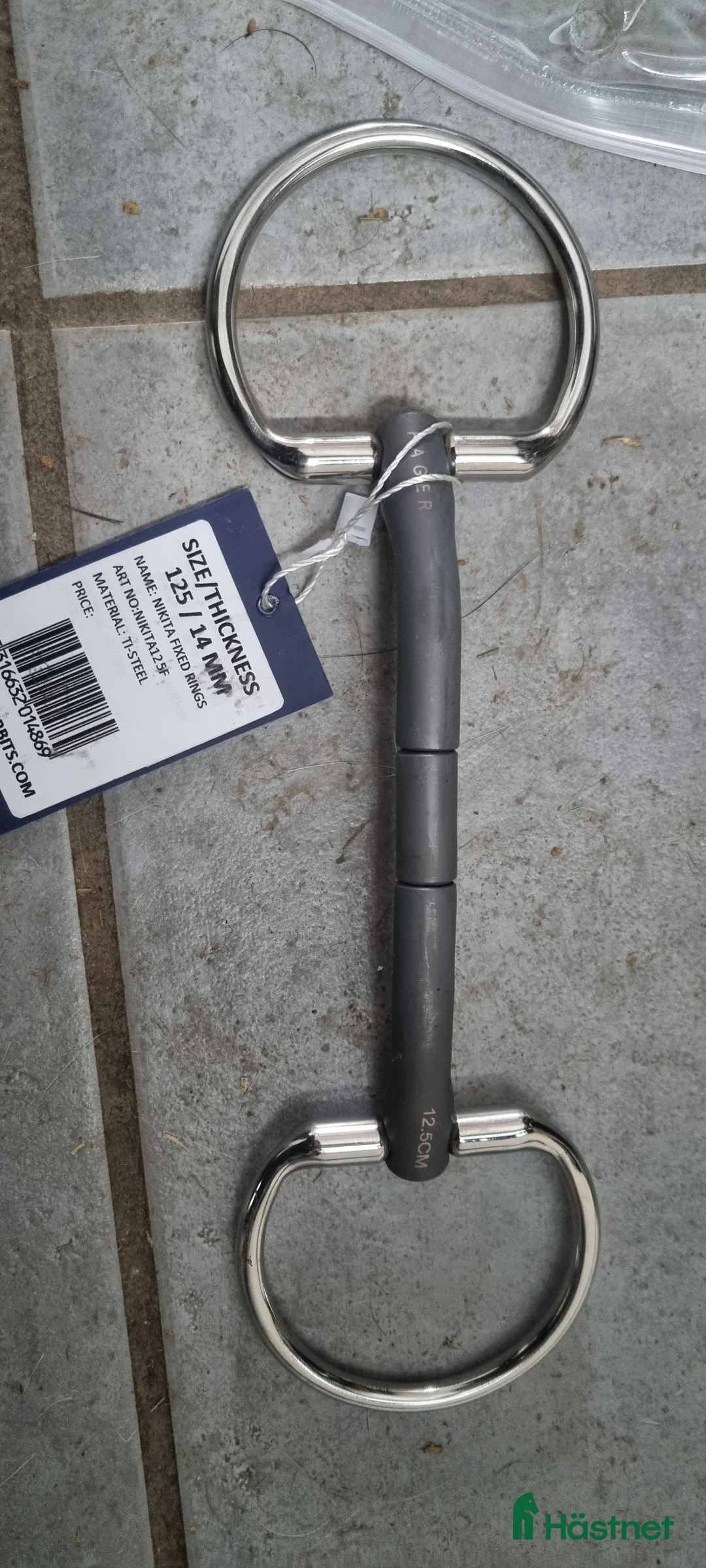 Bett hästutrustning till salu: Fager Nikita rakt tredelat bett stl 12.5 - Annons 1