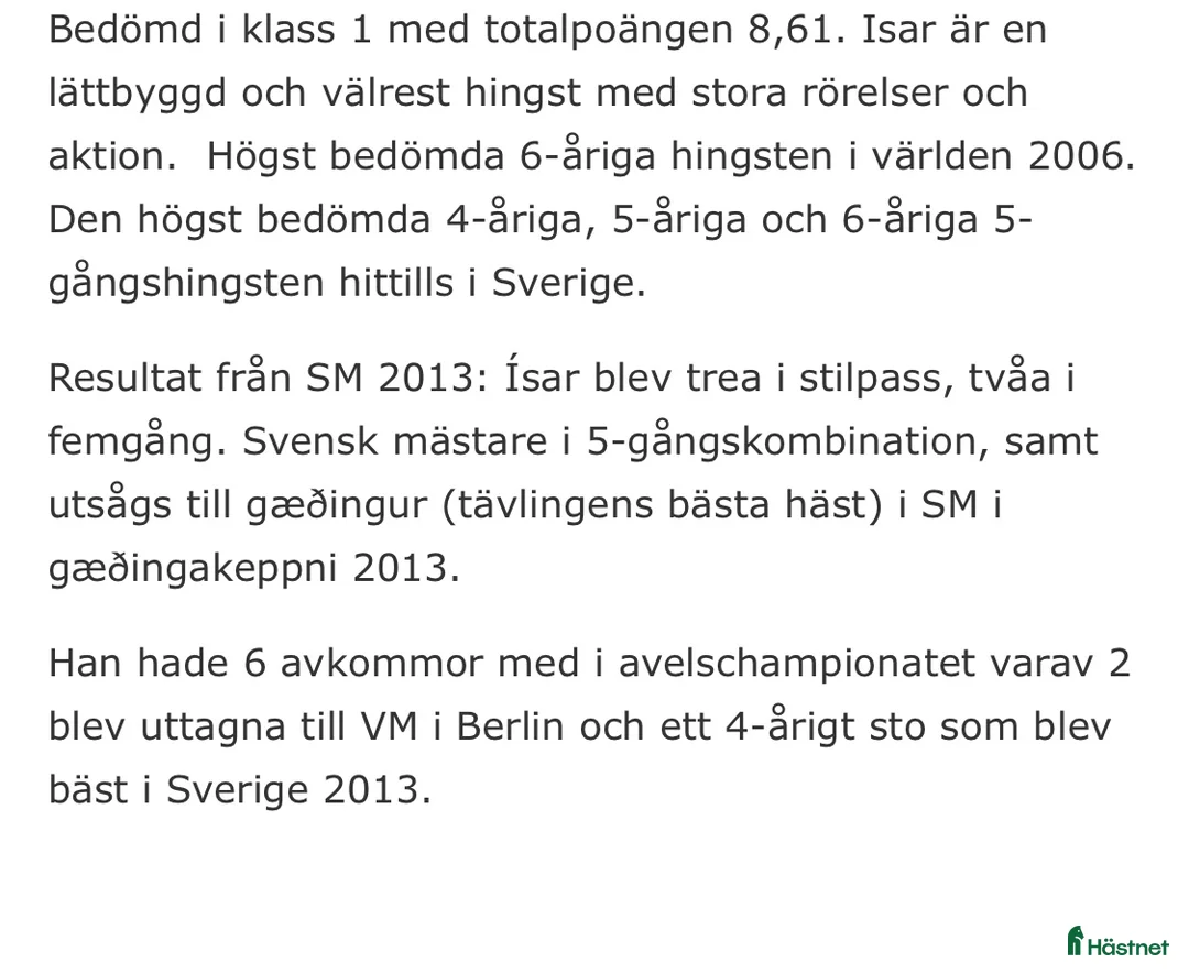 Island hästar till salu: Valack efter Ísar  fra Keldudal) - Annons 6