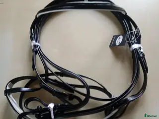 Träns hästutrustning 🐴 Träns med engelsk nosgrimma – Full – Svart – NY - Annons 8