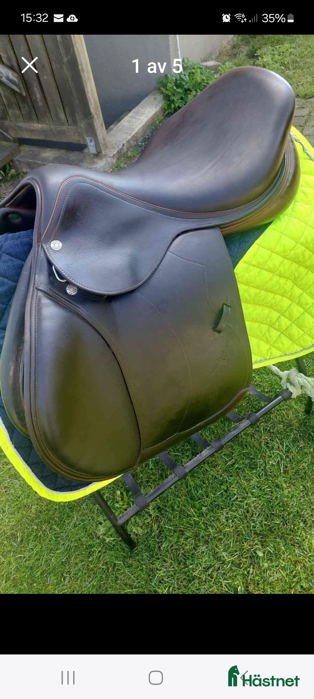 Sadlar hästutrustning till salu: Kastanjefärgad euqipe hopp i Våxtorp - Annons 3
