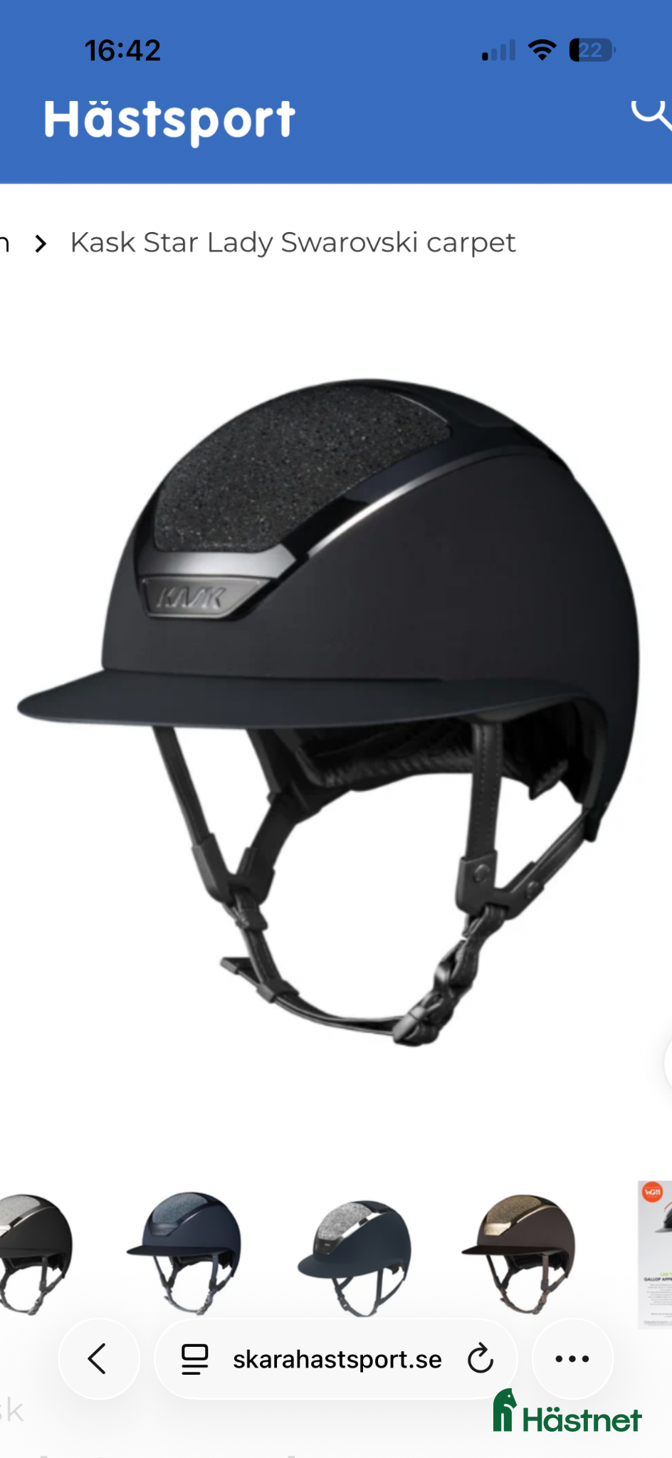 Hjälmar ryttarutrustning till salu: ✨ Elegant Kask Star Lady Swarovski – i toppskick ✨ - Annons 1