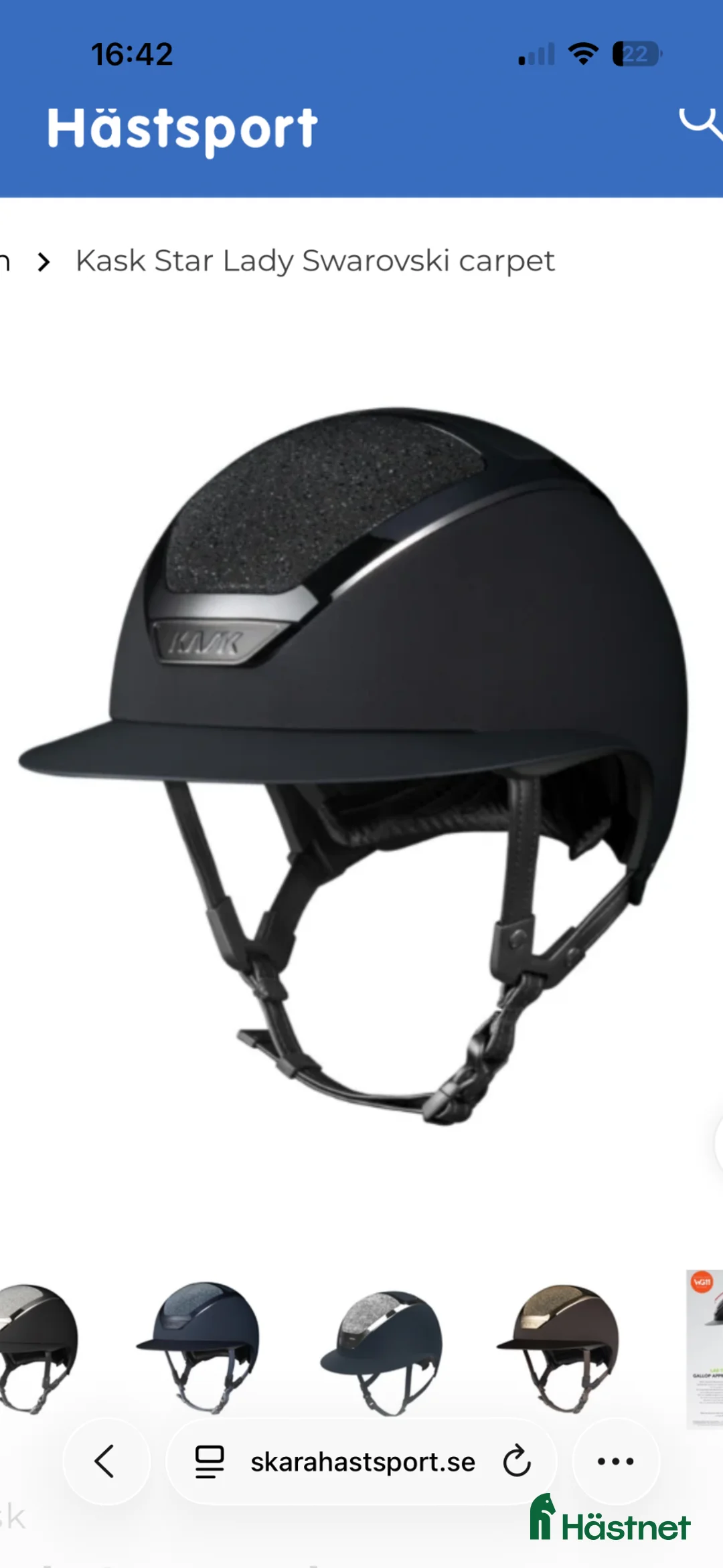 Hjälmar ryttarutrustning till salu: ✨ Elegant Kask Star Lady Swarovski – i toppskick ✨ - Annons 1