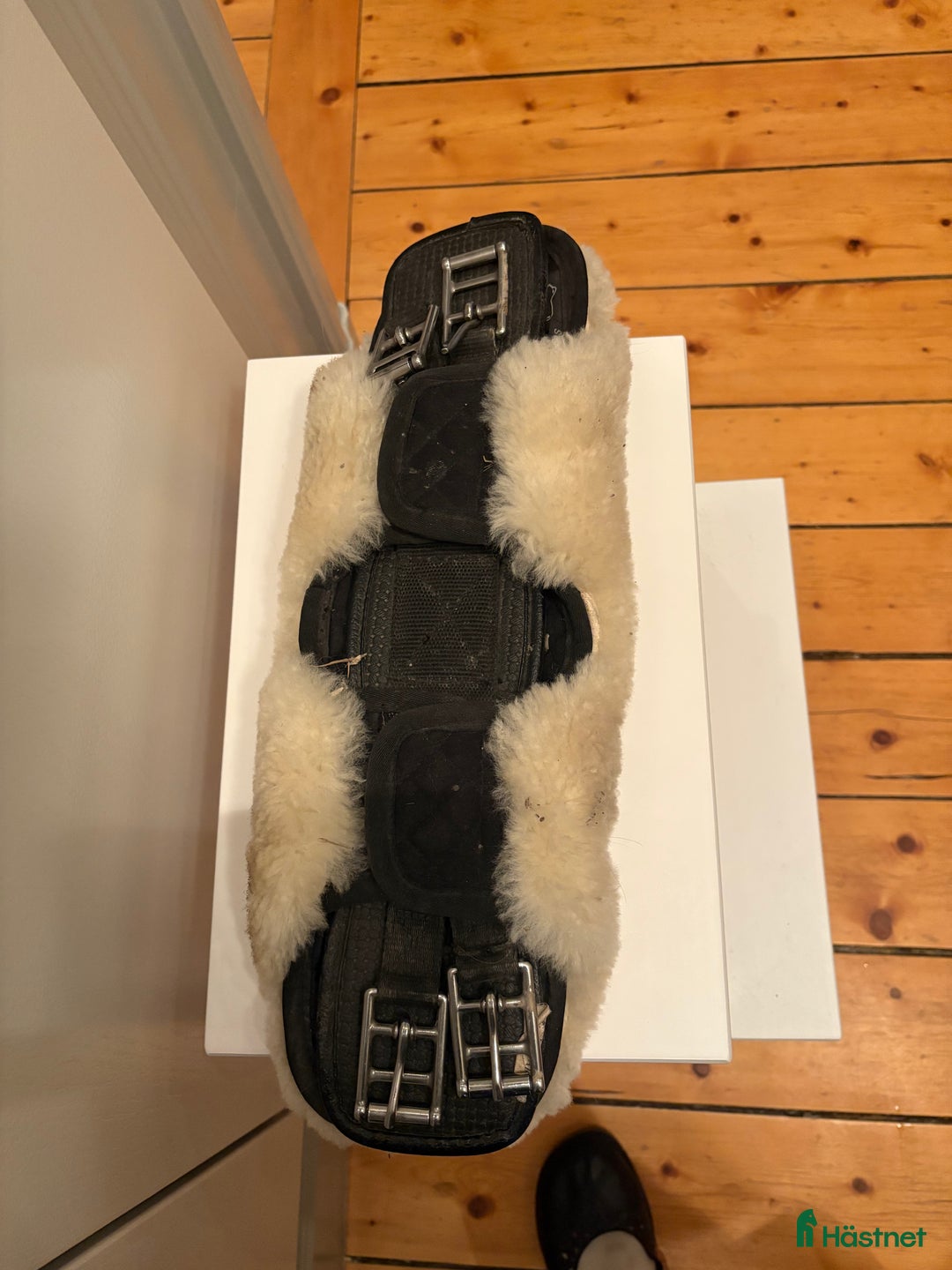 Sadeltillbehör hästutrustning till salu: Kort sadelgjord med fårskinn i Södertälje - Annons 1