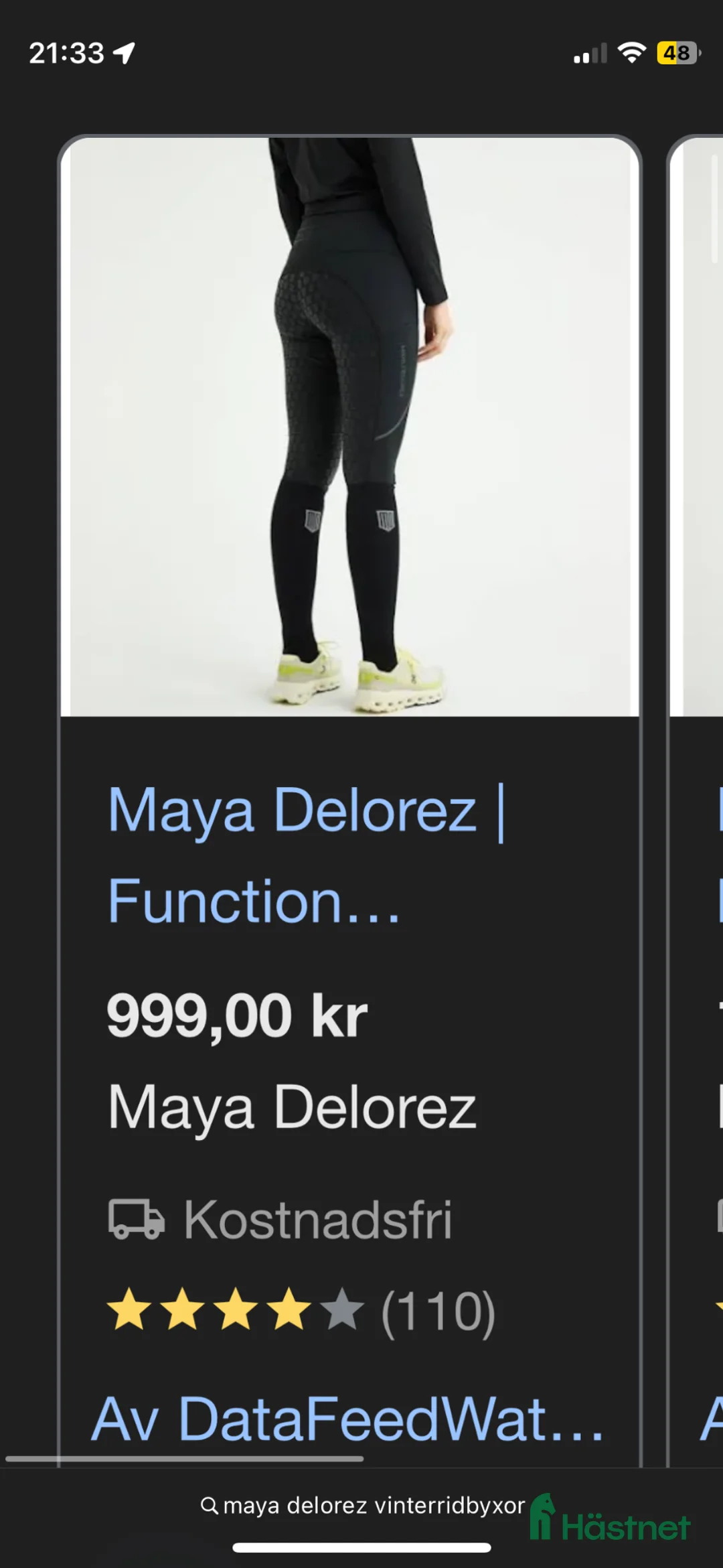 Ridbyxor ryttarutrustning till salu: Nya Maya delorez leggings - Annons 2