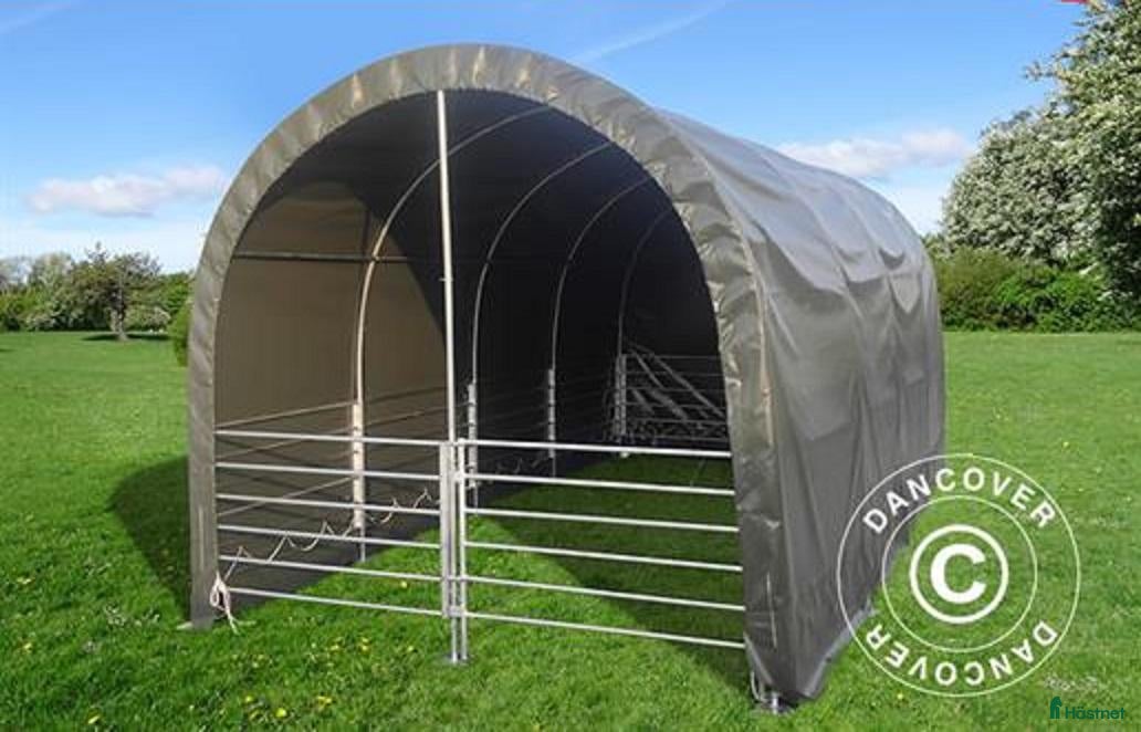 Stallinredning, stängsel & gård övrig utrustning till salu: Vindskydd för djur 3 x 6 x 2,8 m PVC Grön - Annons 8