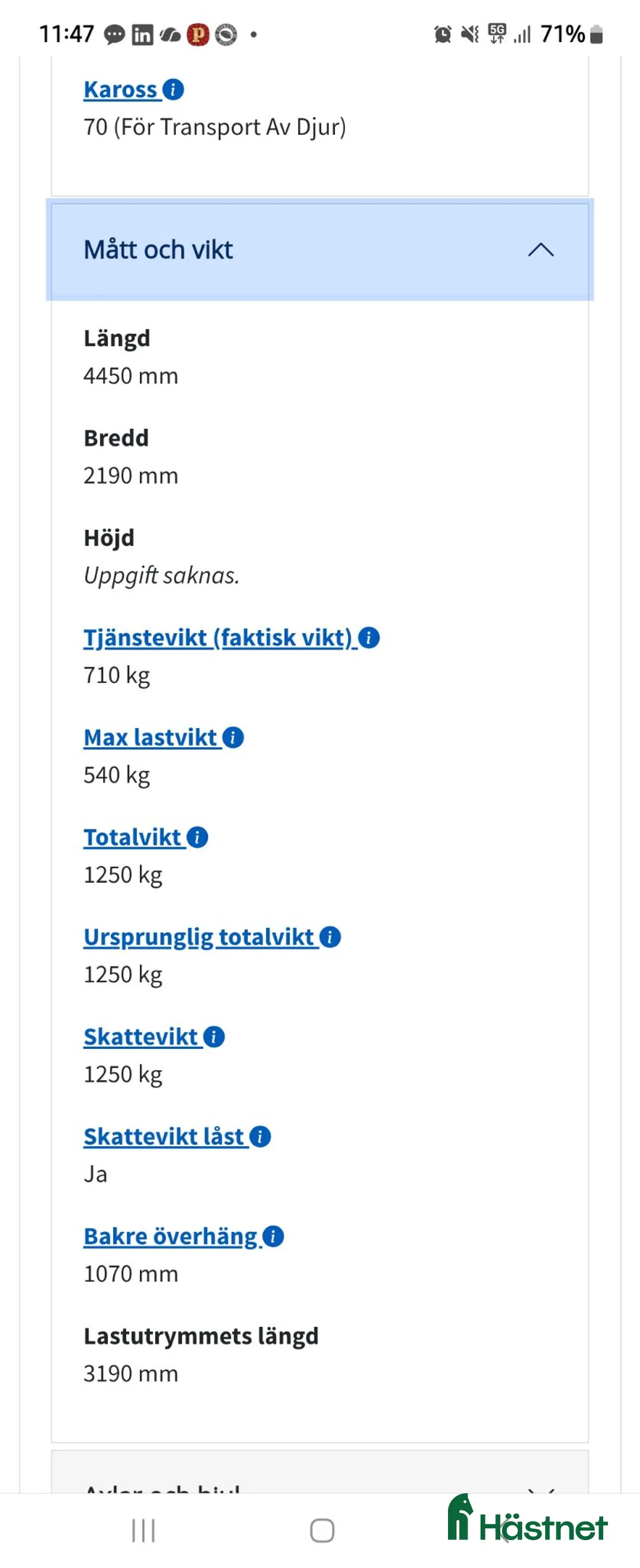 Hästtransporter  fordon & transport till salu: Brenderup 11 H hästtransport  - Annons 2